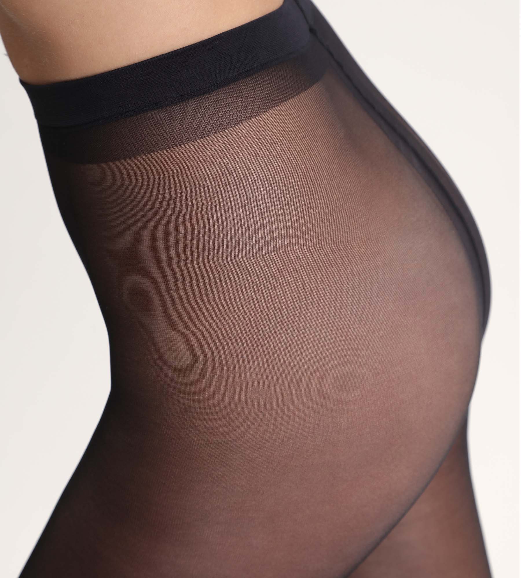 DIM Diam's Silhouette Fuselée halbtransparente schwarze Strumpfhose