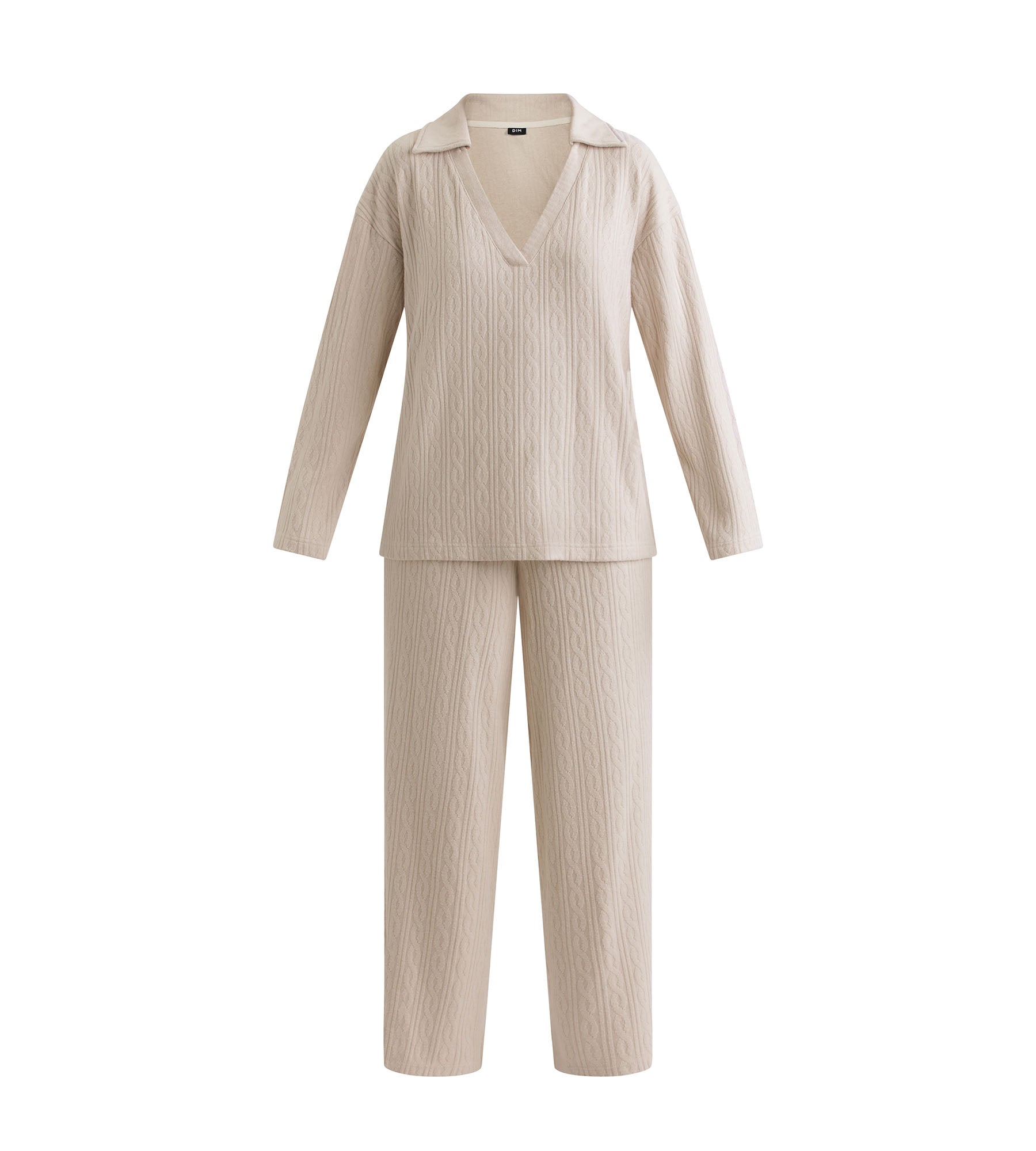 DIM Set Pyjama Hose Frau Elfenbein Dim Warm