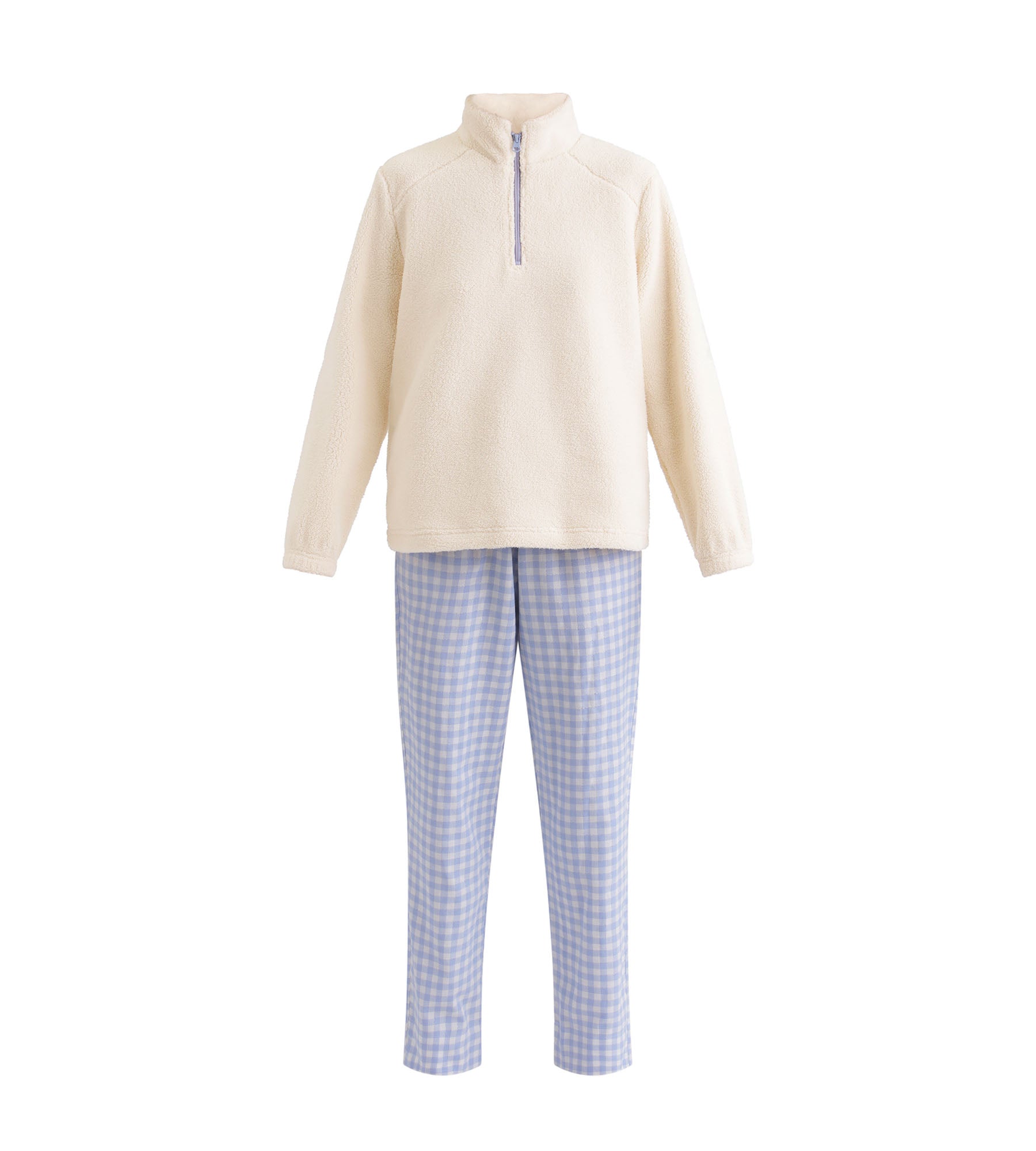 DIM Set Pyjama Hose Frau Blau Grau Dim Warm
