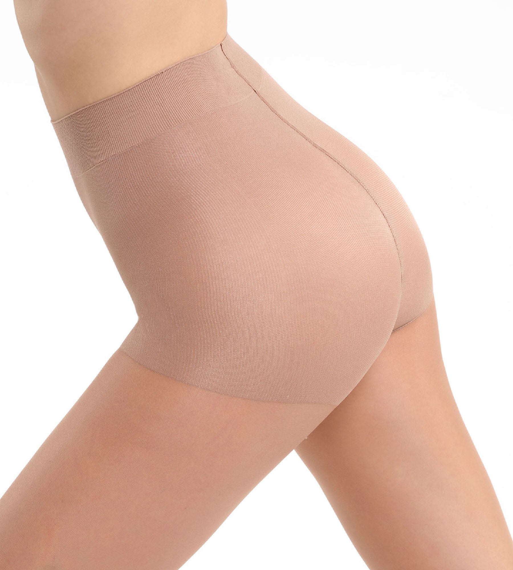 DIM Dunkelbraune transparente Strumpfhose mit Shaping-Effekt 22D - Diam’s Voile Galbé