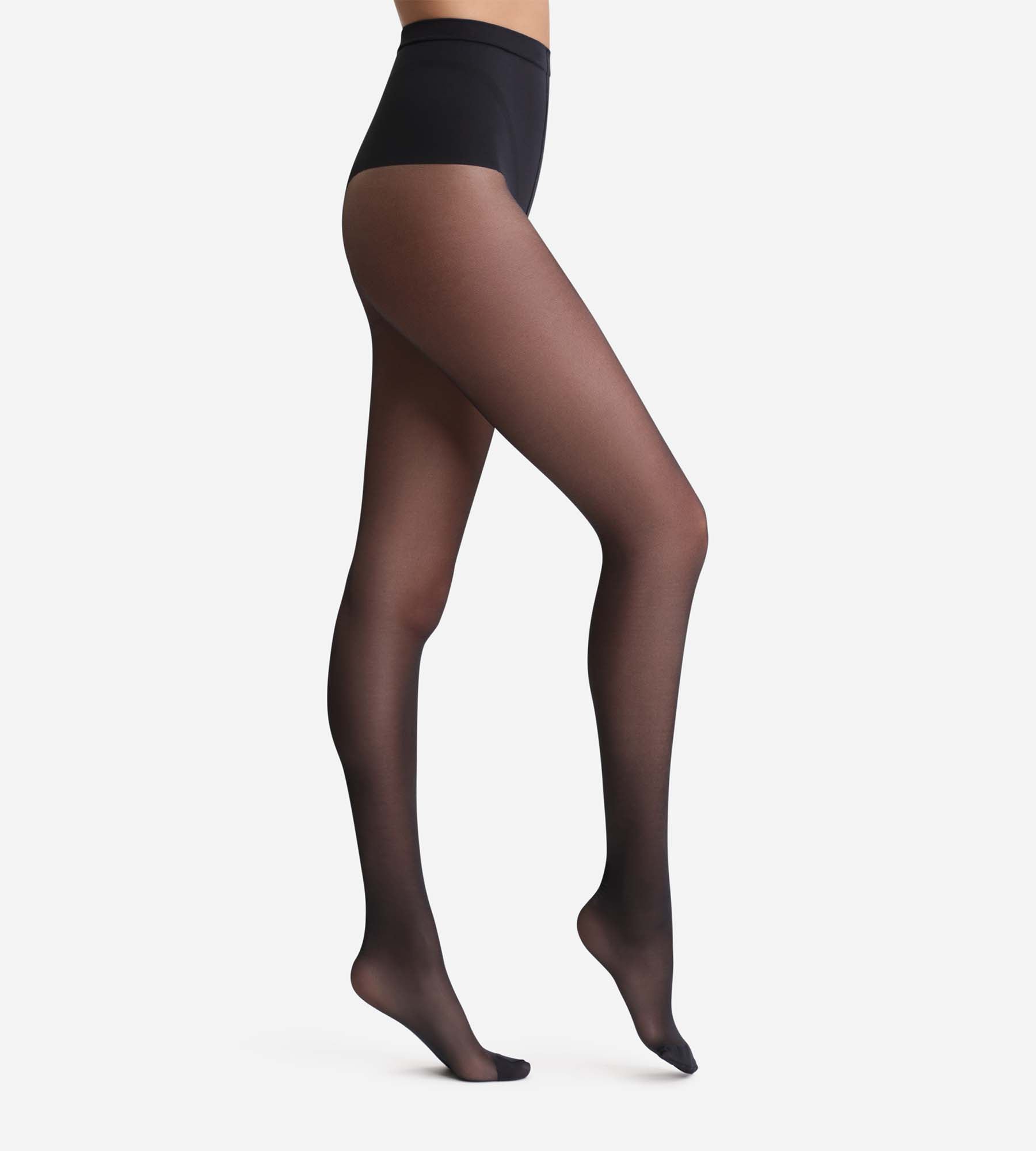 DIM Schwarze Strumpfhose mit Bauch-weg-Effekt 25D - Diam’s Ventre Plat