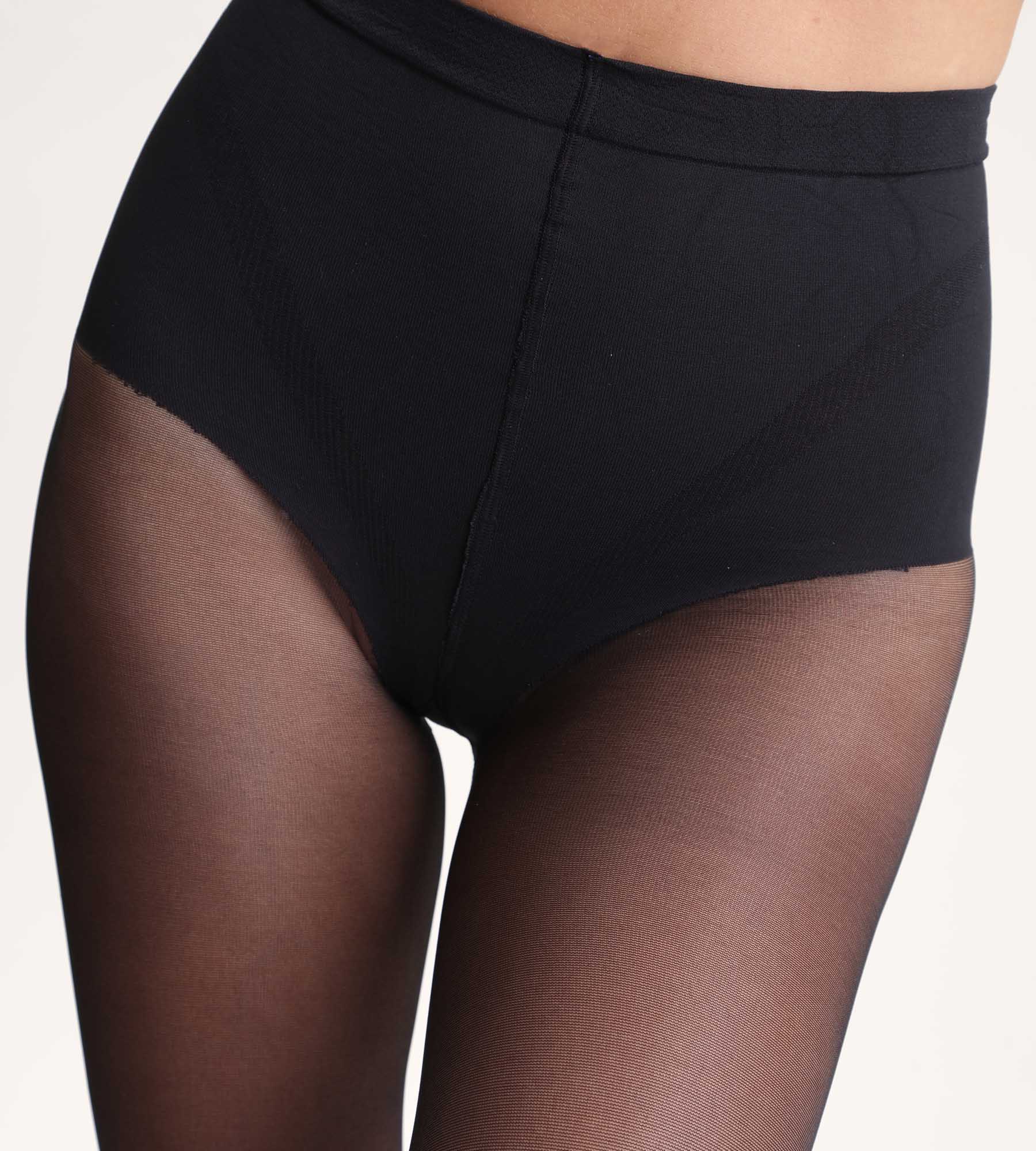 DIM Schwarze Strumpfhose mit Bauch-weg-Effekt 25D - Diam’s Ventre Plat