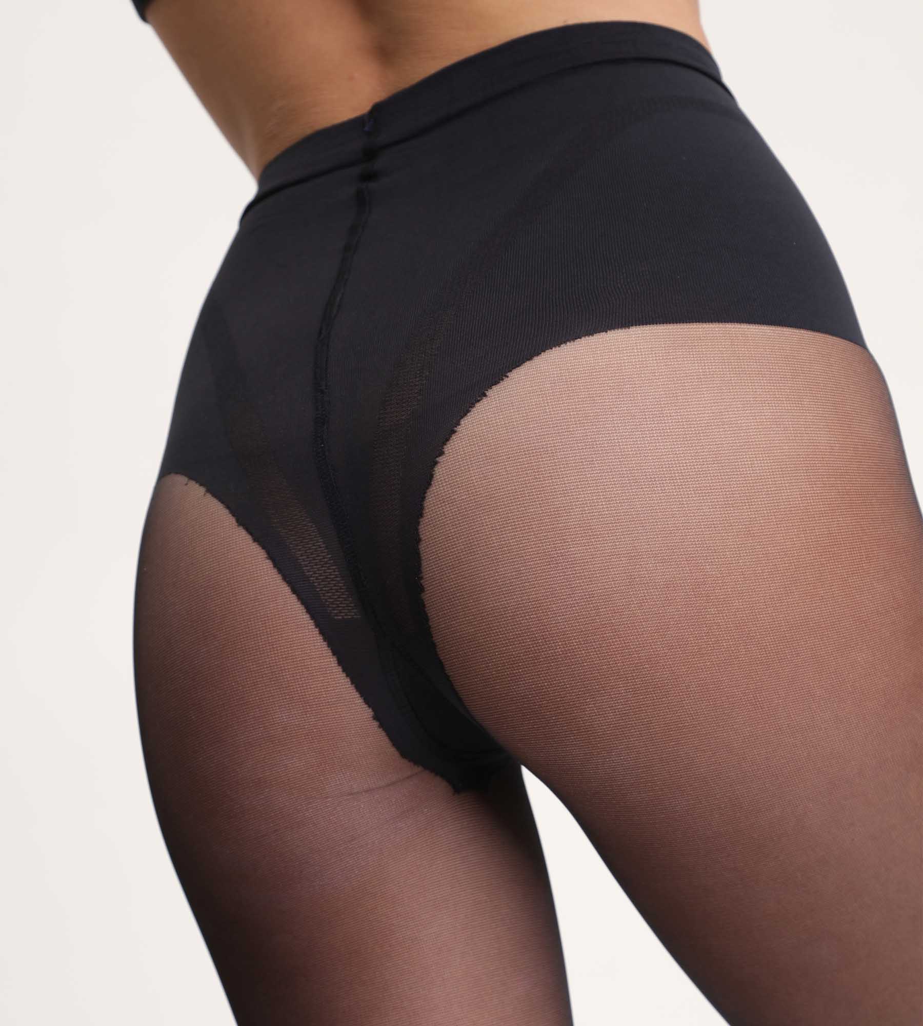DIM Schwarze Strumpfhose mit Bauch-weg-Effekt 25D - Diam’s Ventre Plat