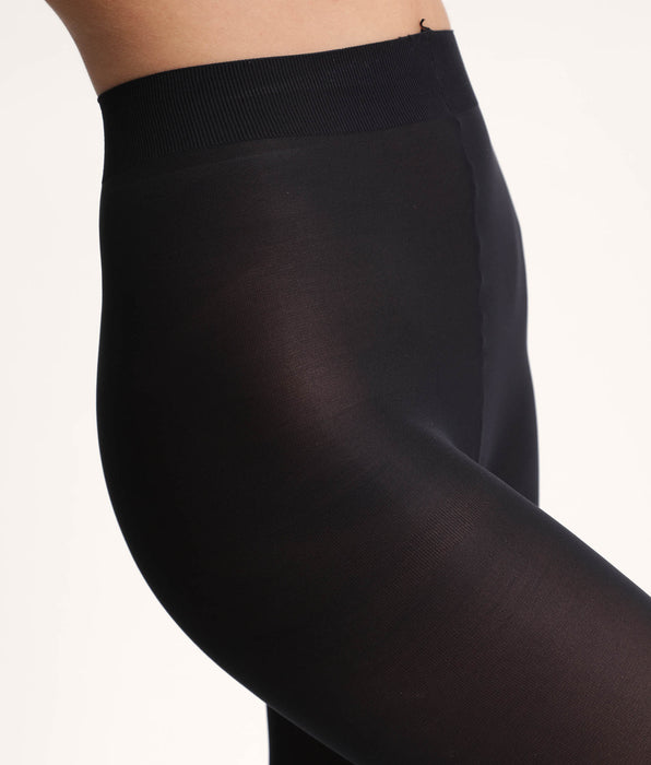 DIM Schwarze blickdichte Veloursstrumpfhose 50D - DIM Style