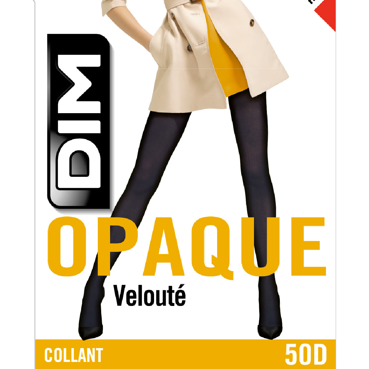 DIM Schokoladenbraune blickdichte Veloursstrumpfhose 50D - DIM Style