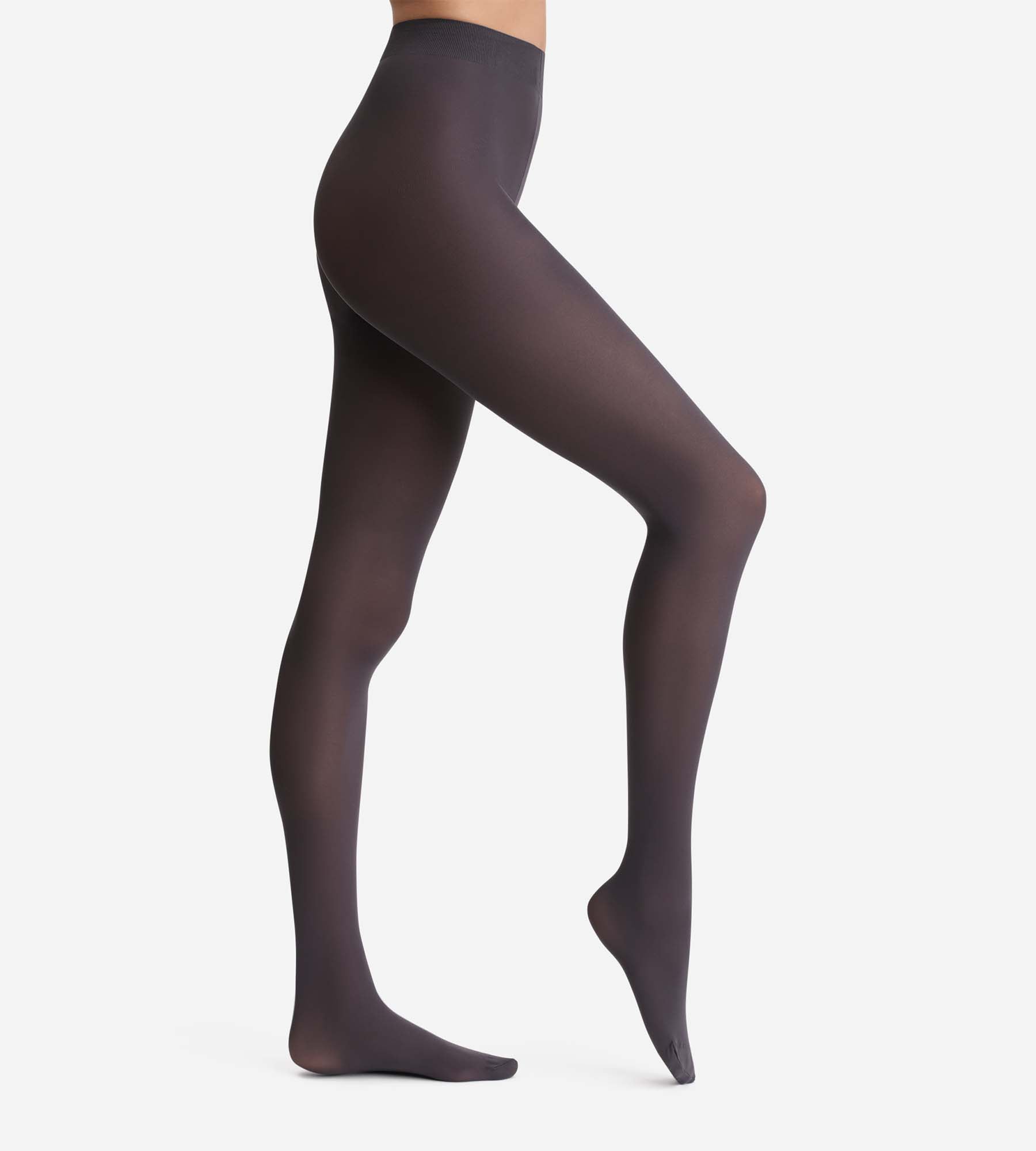 DIM Graue blickdichte Veloursstrumpfhose 50D - DIM Style
