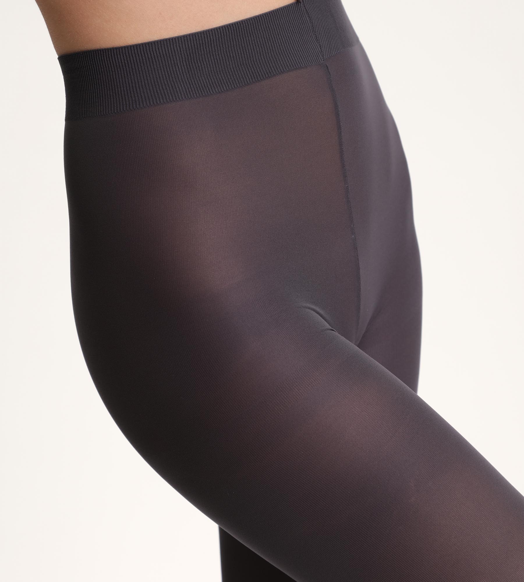 DIM Graue blickdichte Veloursstrumpfhose 50D - DIM Style