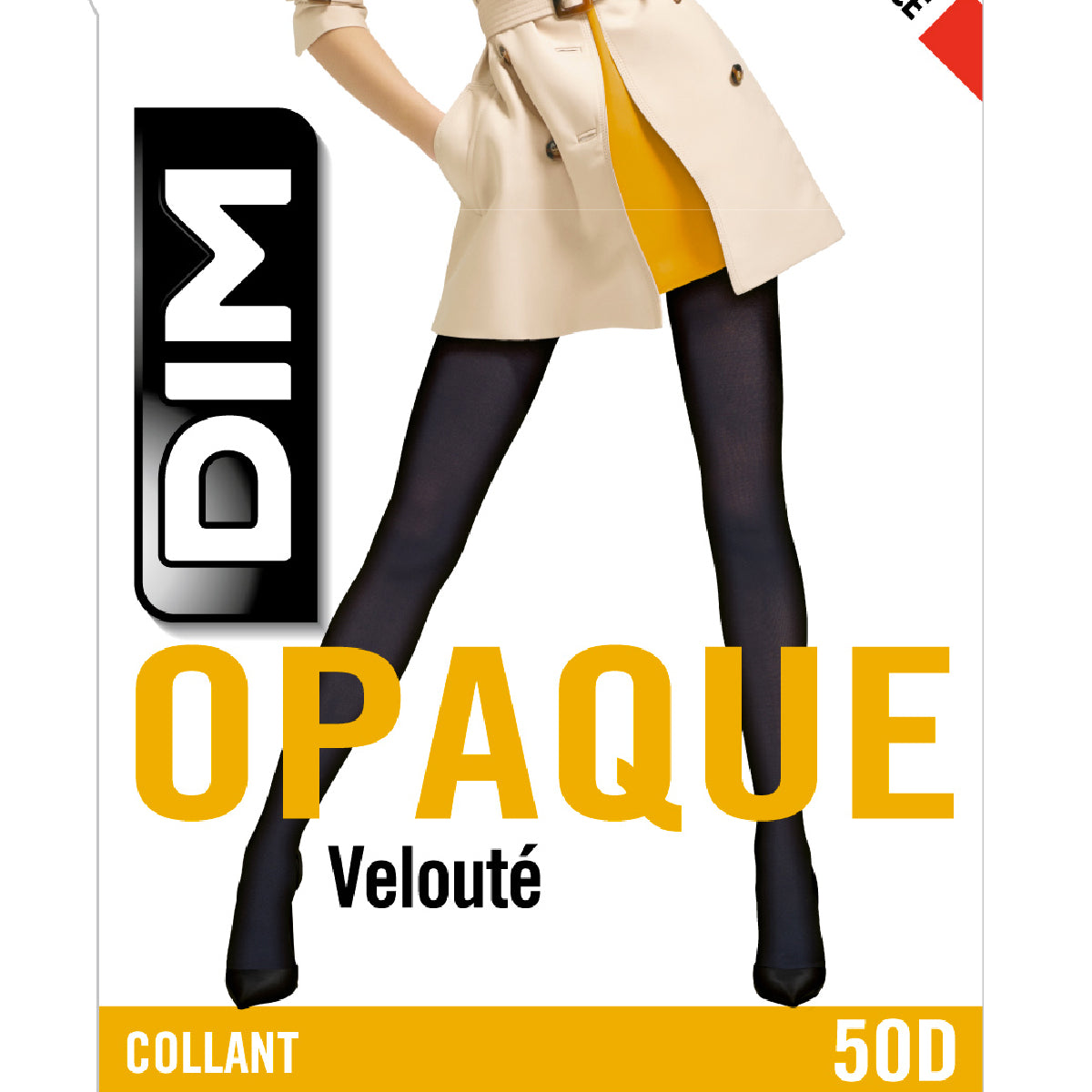 DIM Graue blickdichte Veloursstrumpfhose 50D - DIM Style