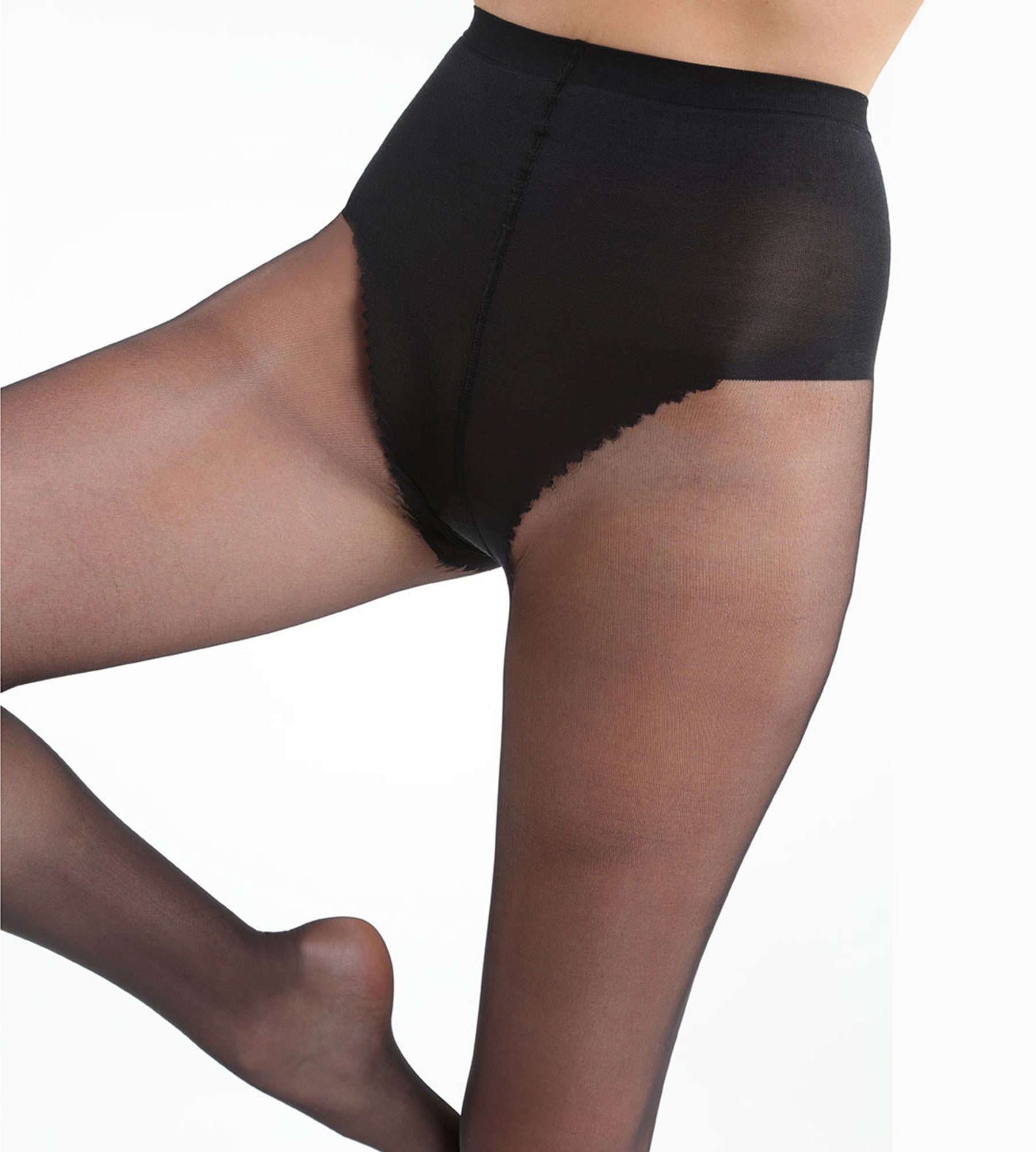 DIM Schwarze Strumpfhose mit Bauch-weg-Effekt 15D - Sublim Ventre Plat