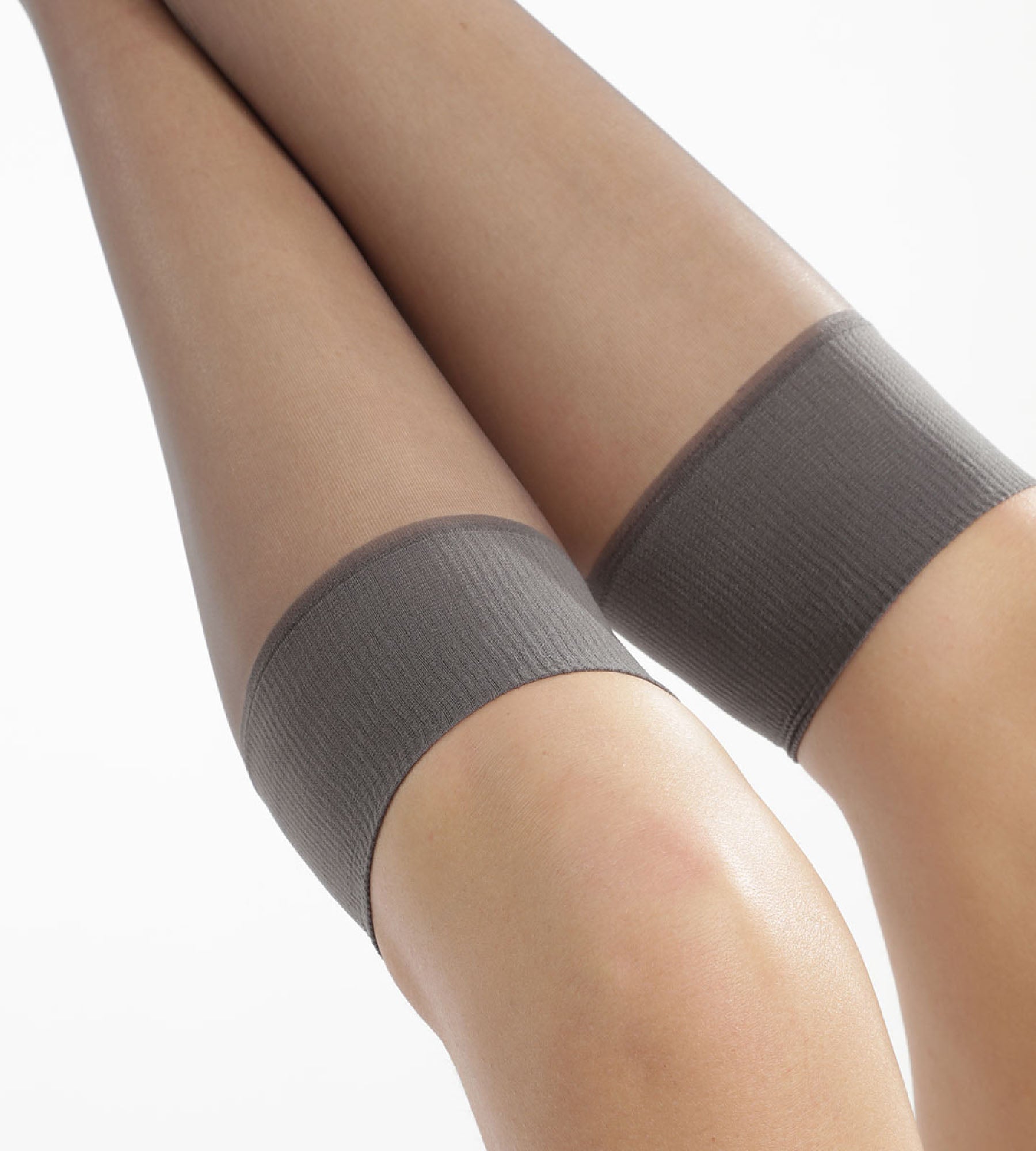 DIM 2er-Pack pfefferfarbene transparente Kniestrümpfe 15D - Mes Essentiels