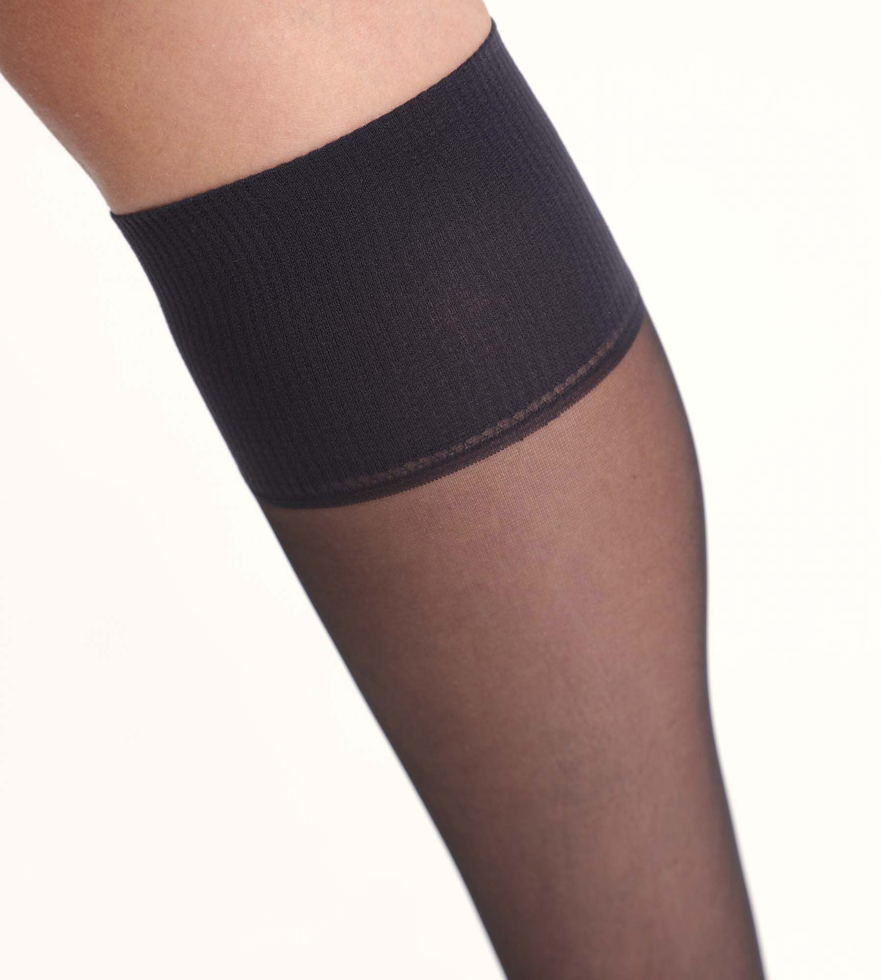 DIM 3er-Pack transparente Kniestrümpfe 20D in Schwarz - Beauty Resist