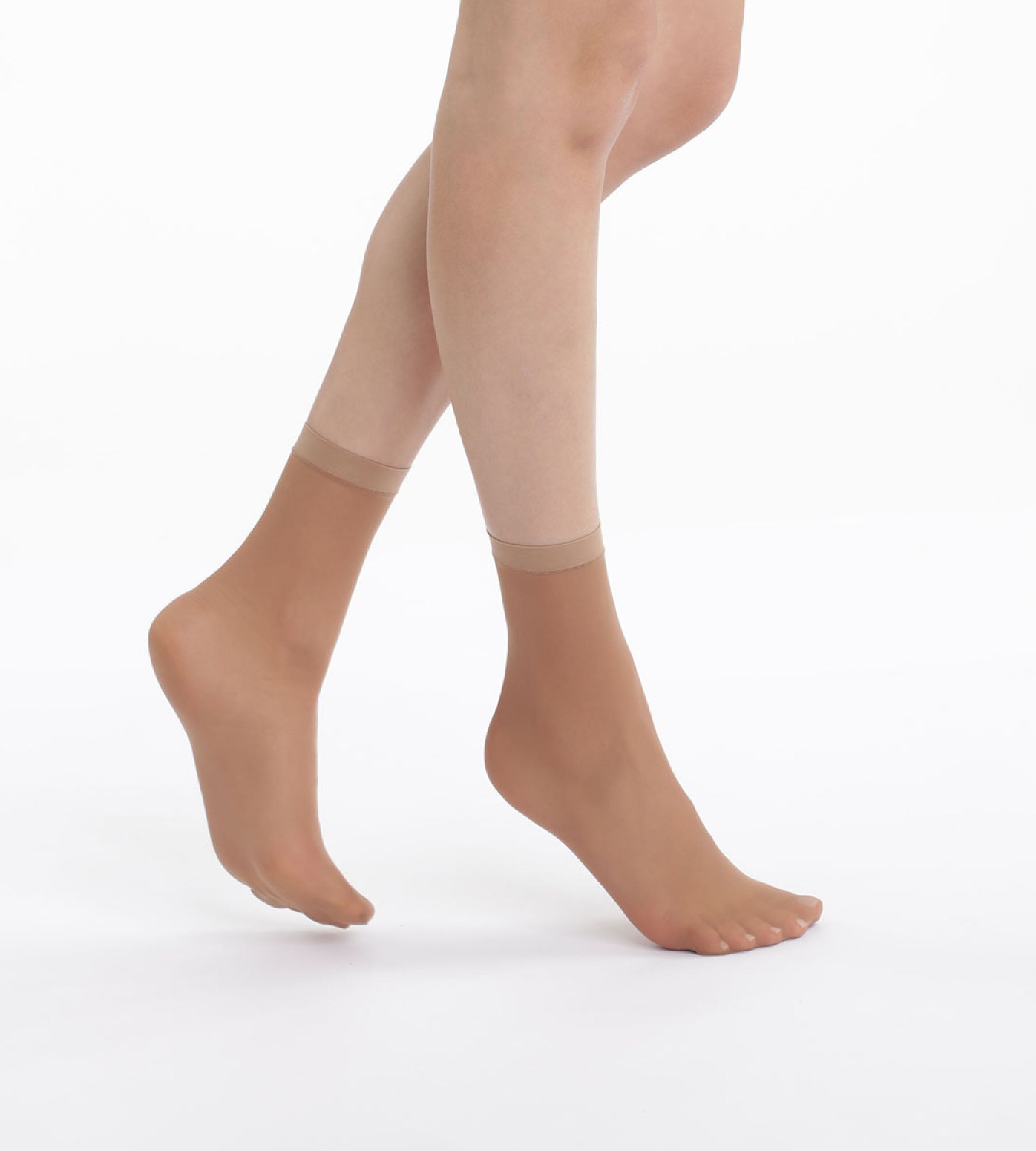 DIM 4er-Pack semi-transparente Socken 27D dunkelbeige - EcoDIM