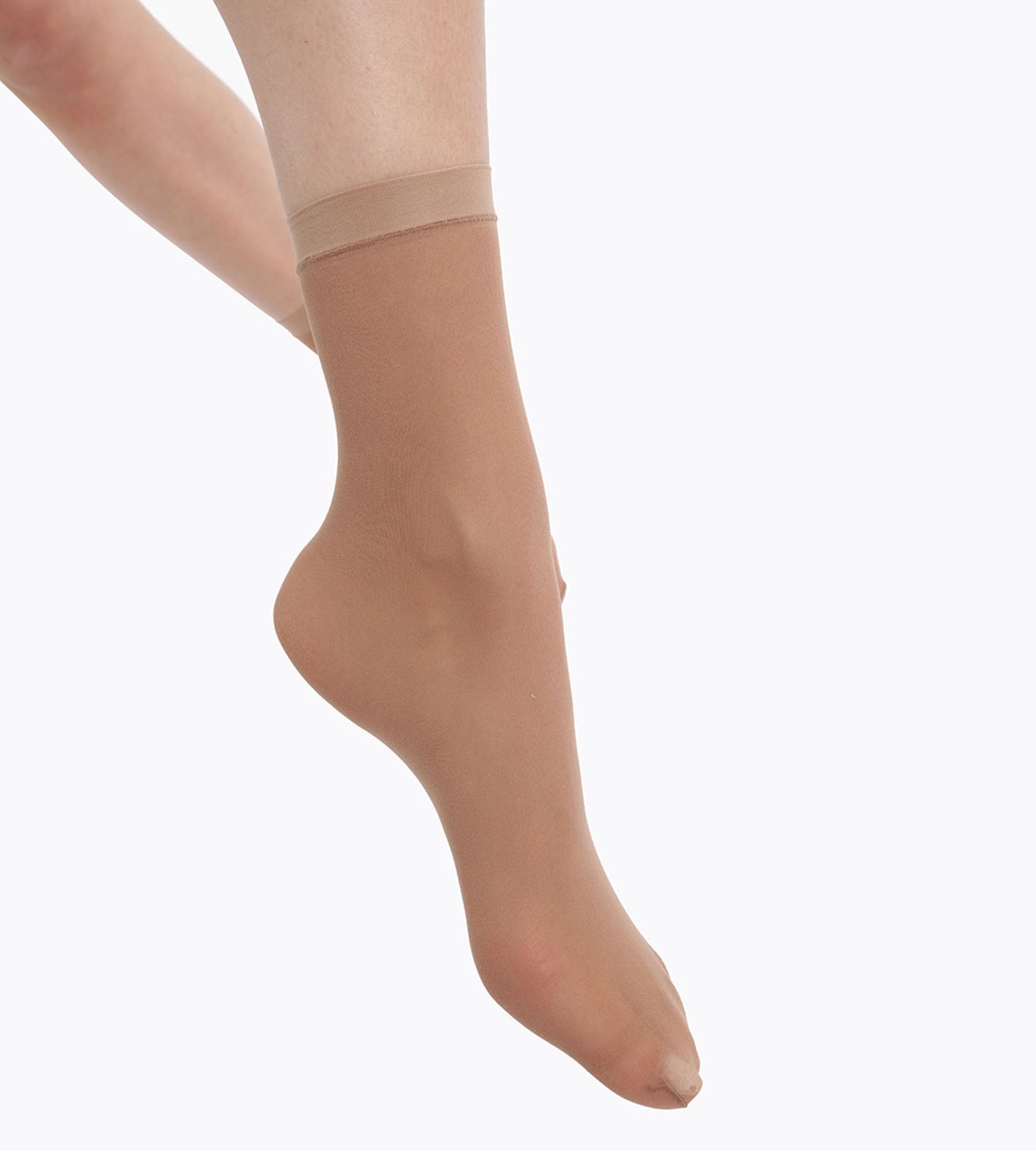 DIM 4er-Pack semi-transparente Socken 27D dunkelbeige - EcoDIM