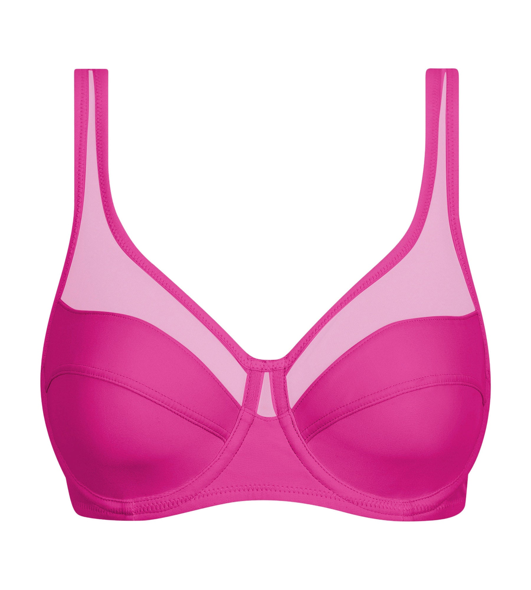 DIM Fuchsia Mikrofaser–BH, mit Tülleinsätzen – Generous