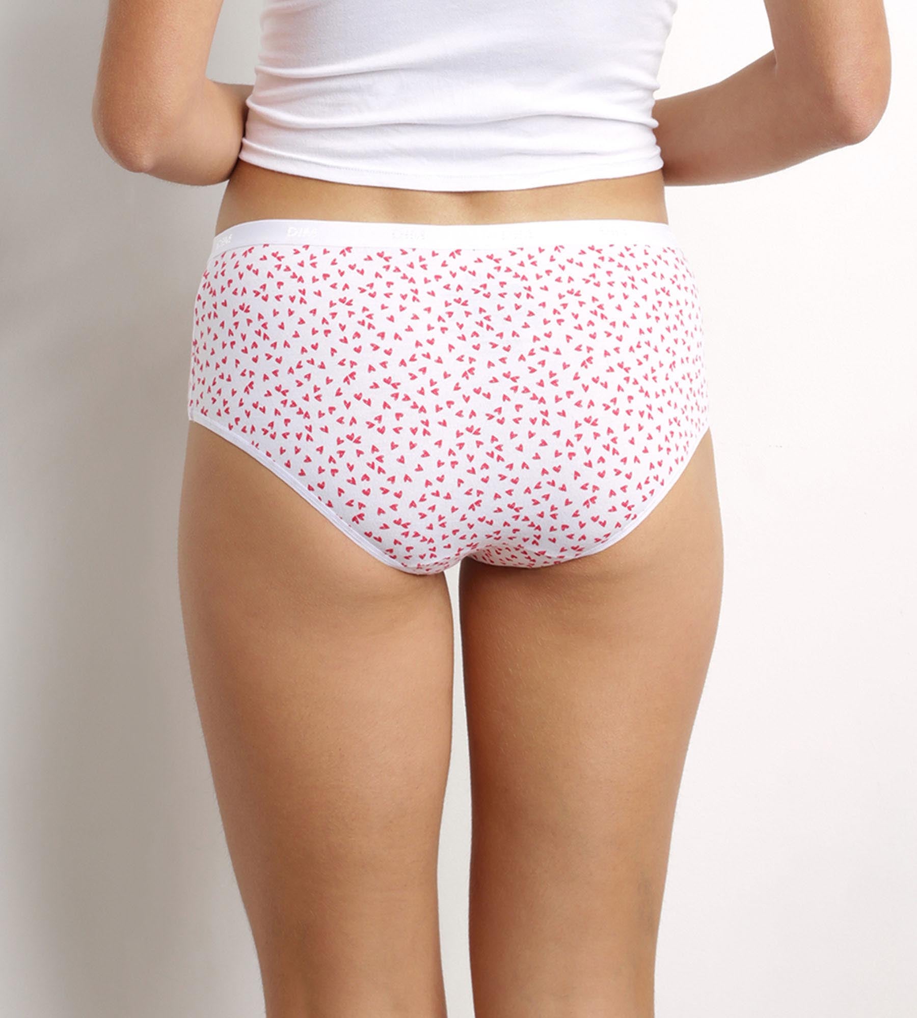 DIM 5er-Pack Hipster aus Stretch-Baumwolle mit Herzmotiv – Pockets