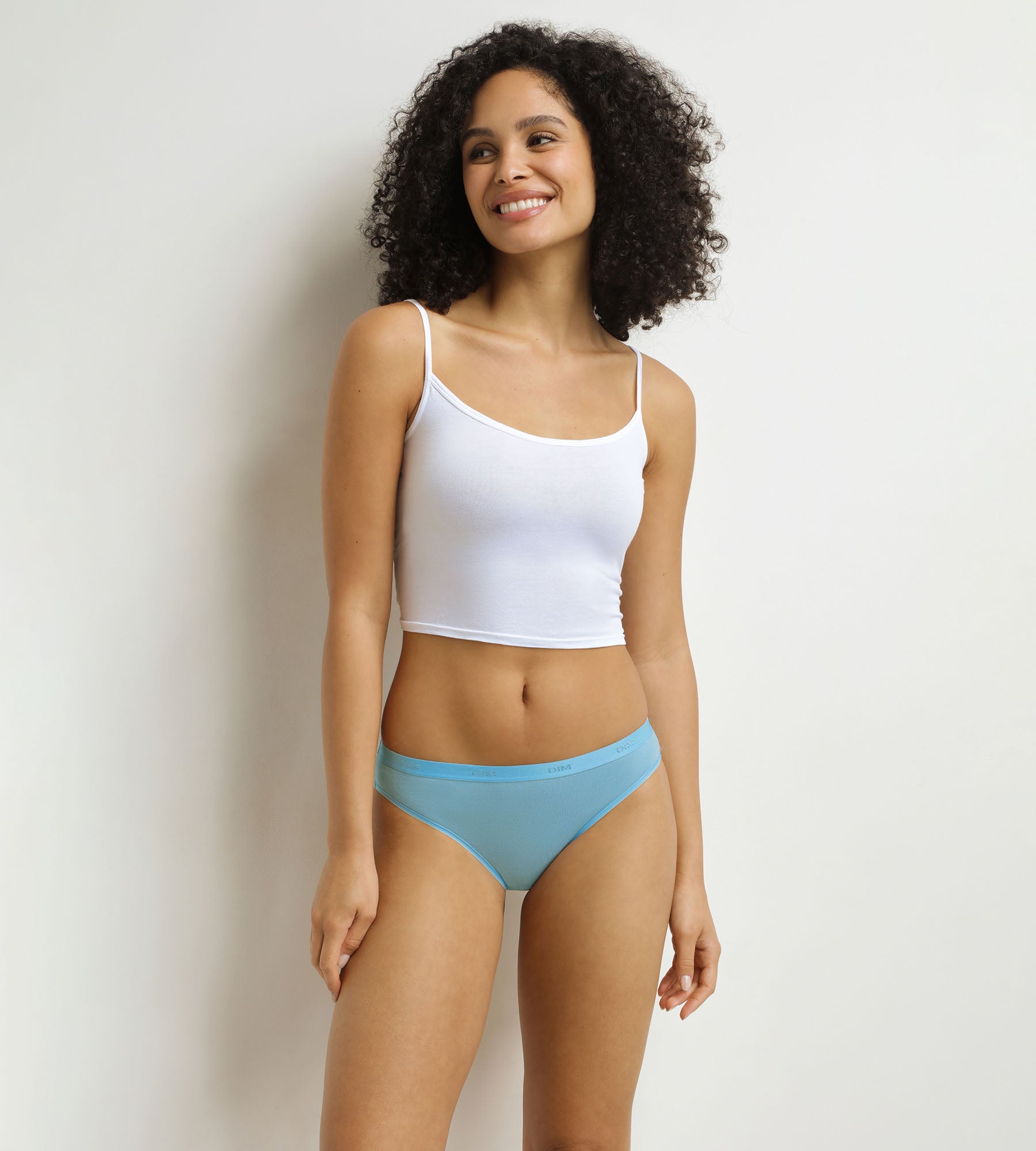 DIM 3er-Pack Damen-Slips Blau, Violett, Grau Les Pockets Ecodim