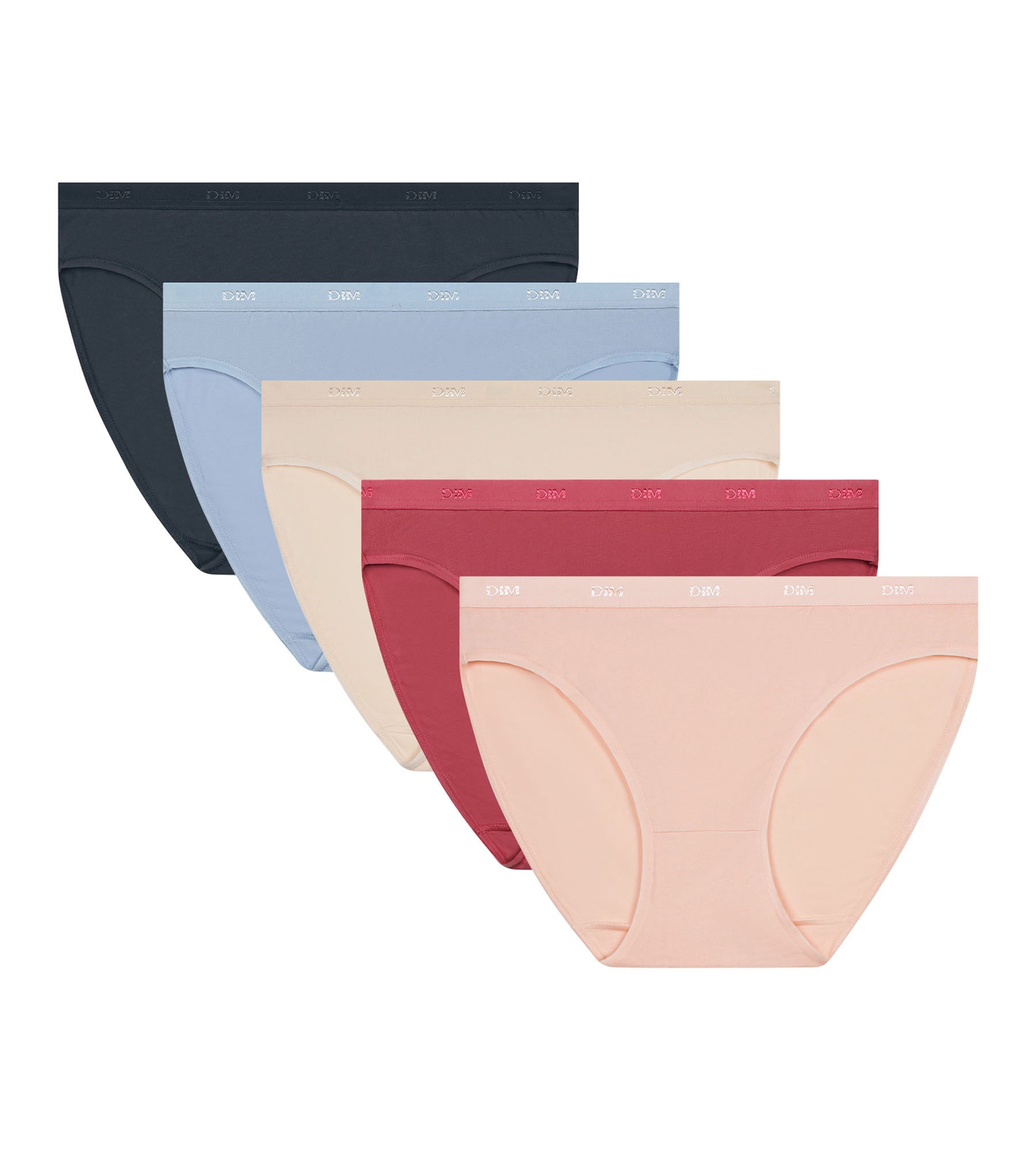 DIM 3er-Pack rote/blaue Boxershorts für Jungen aus Baumwolle mit Stretch – EcoDIM