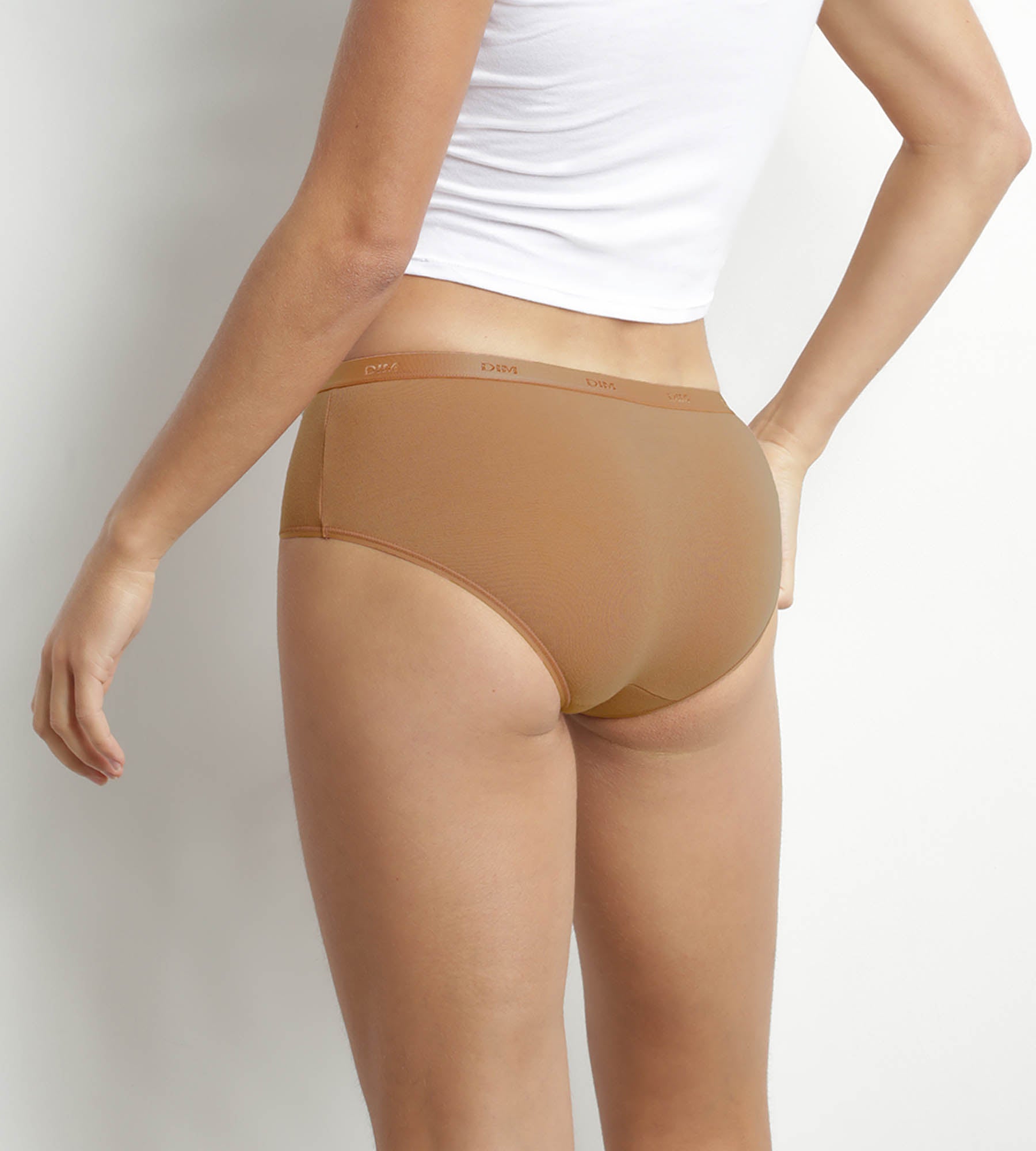 DIM 3er-Pack Hipster aus Stretch Baumwolle in Spekulatius Orange – Pockets Ecodim