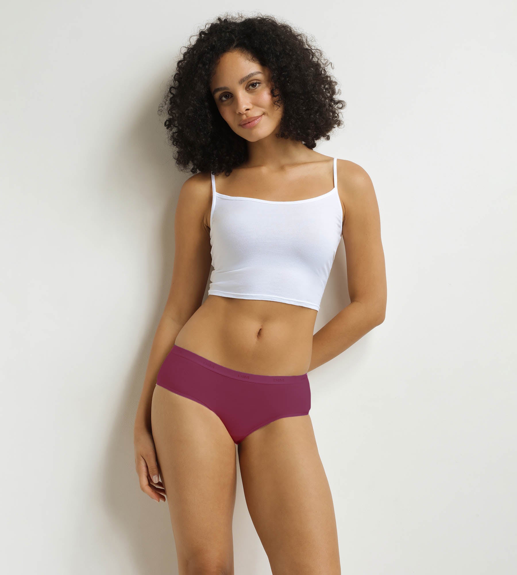 DIM 3er-Pack Boxershorts für Frauen Violett, Rot, Grün Les Pockets Ecodim