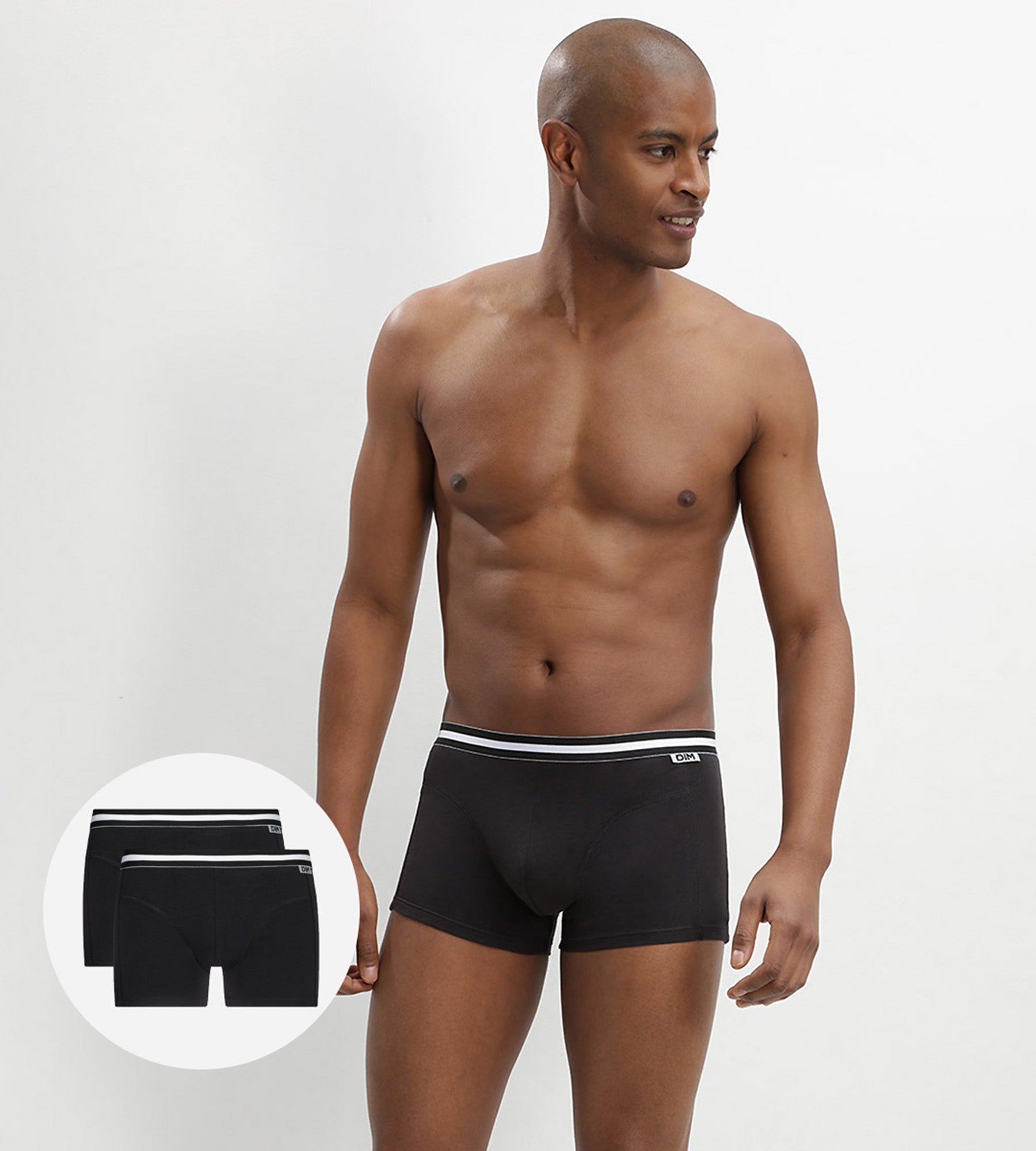 DIM 2er-Pack Boxershorts aus Stretch-Baumwolle schwarz - EcoDIM