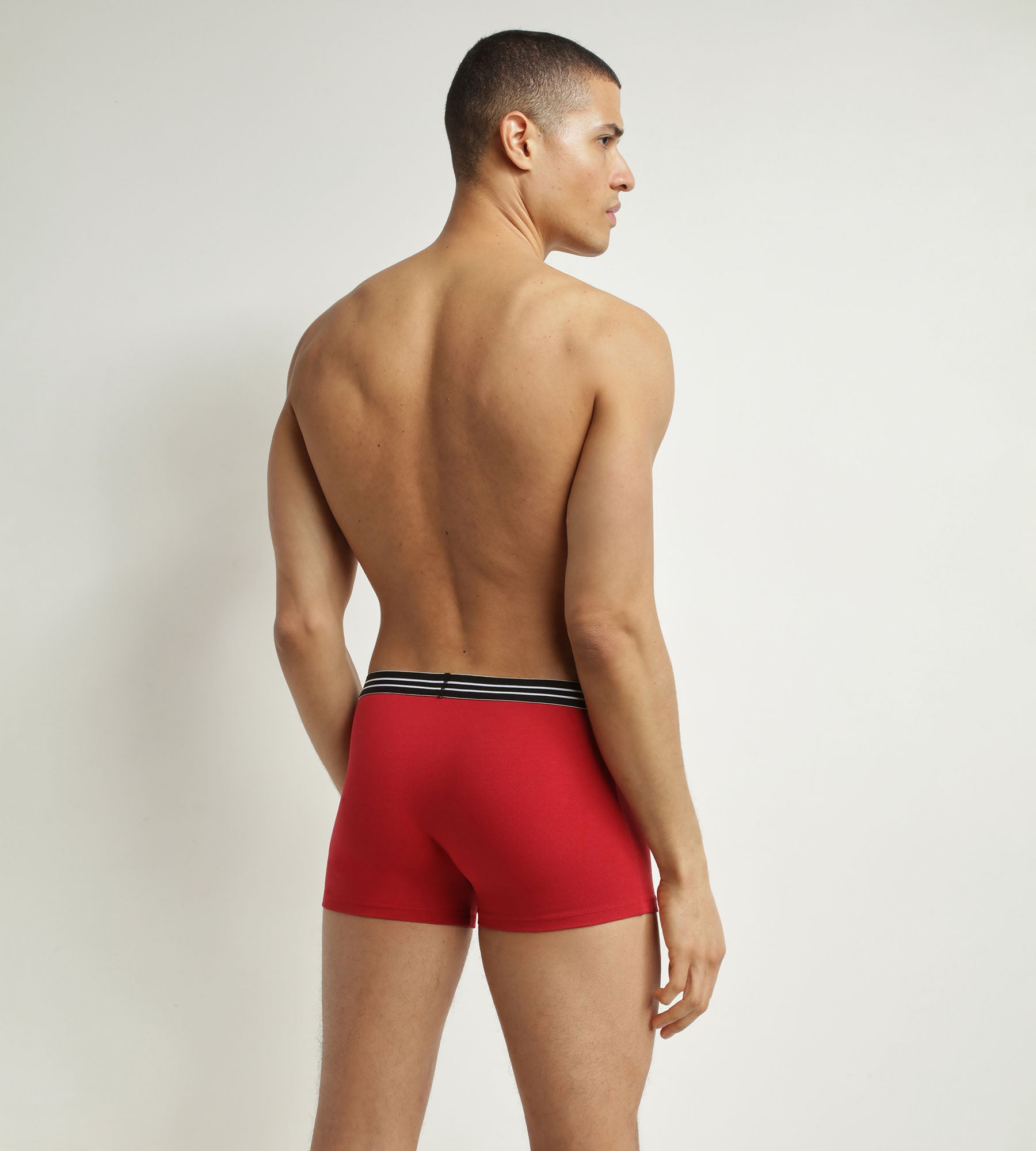 DIM 2er-Pack Boxershorts aus Stretch-Baumwolle rot/schwarz - EcoDIM