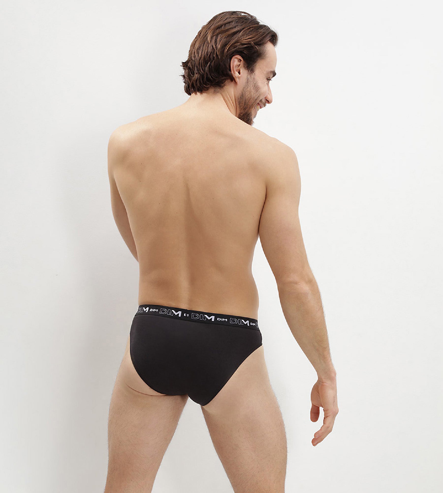 DIM 2er-Pack Slips aus Stretch-Baumwolle schwarz