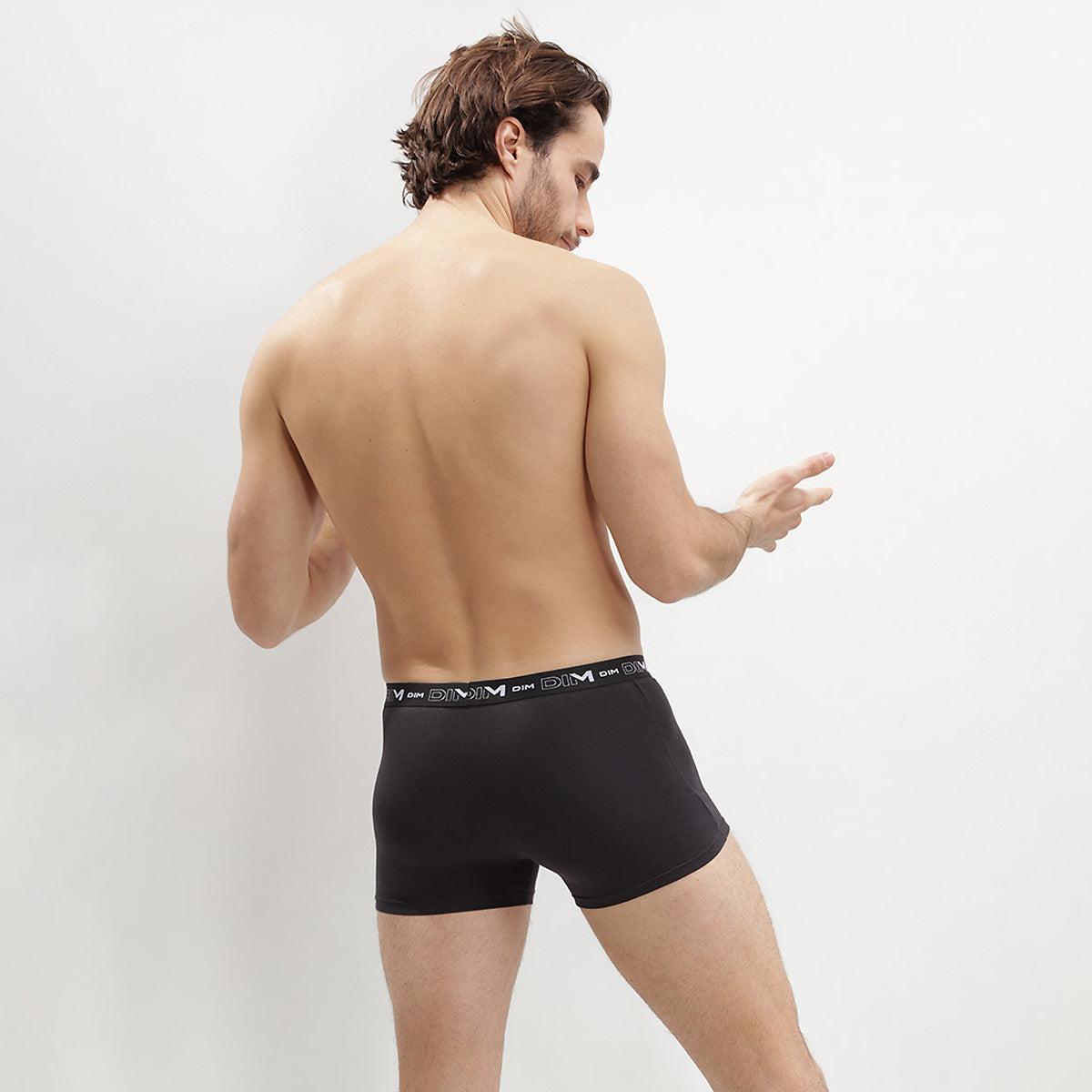 DIM 2er-Pack Boxershorts aus Stretch-Baumwolle schwarz