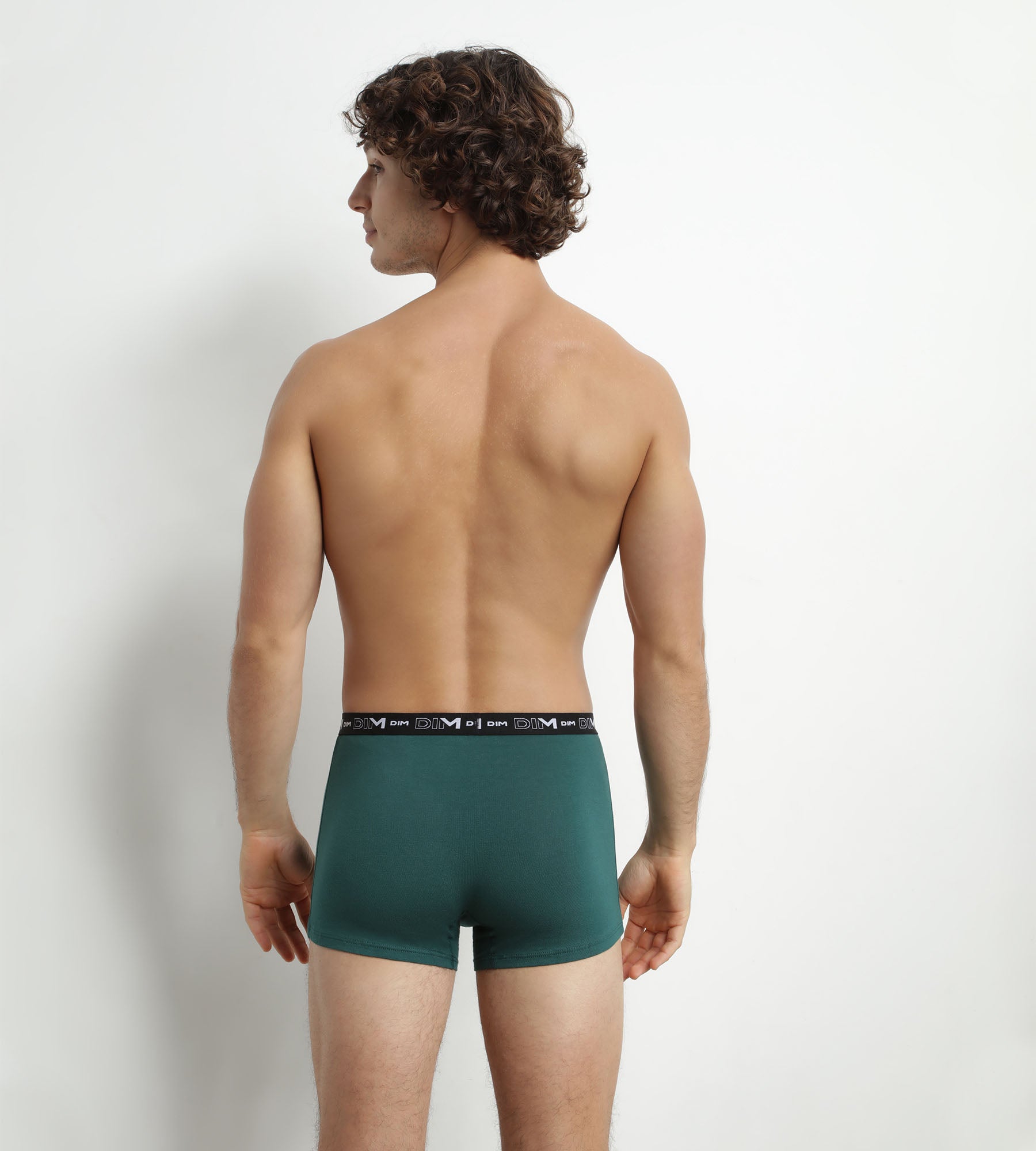 DIM 3er-Pack Herren-Boxershorts aus Stretch-Baumwolle Grün/Blau