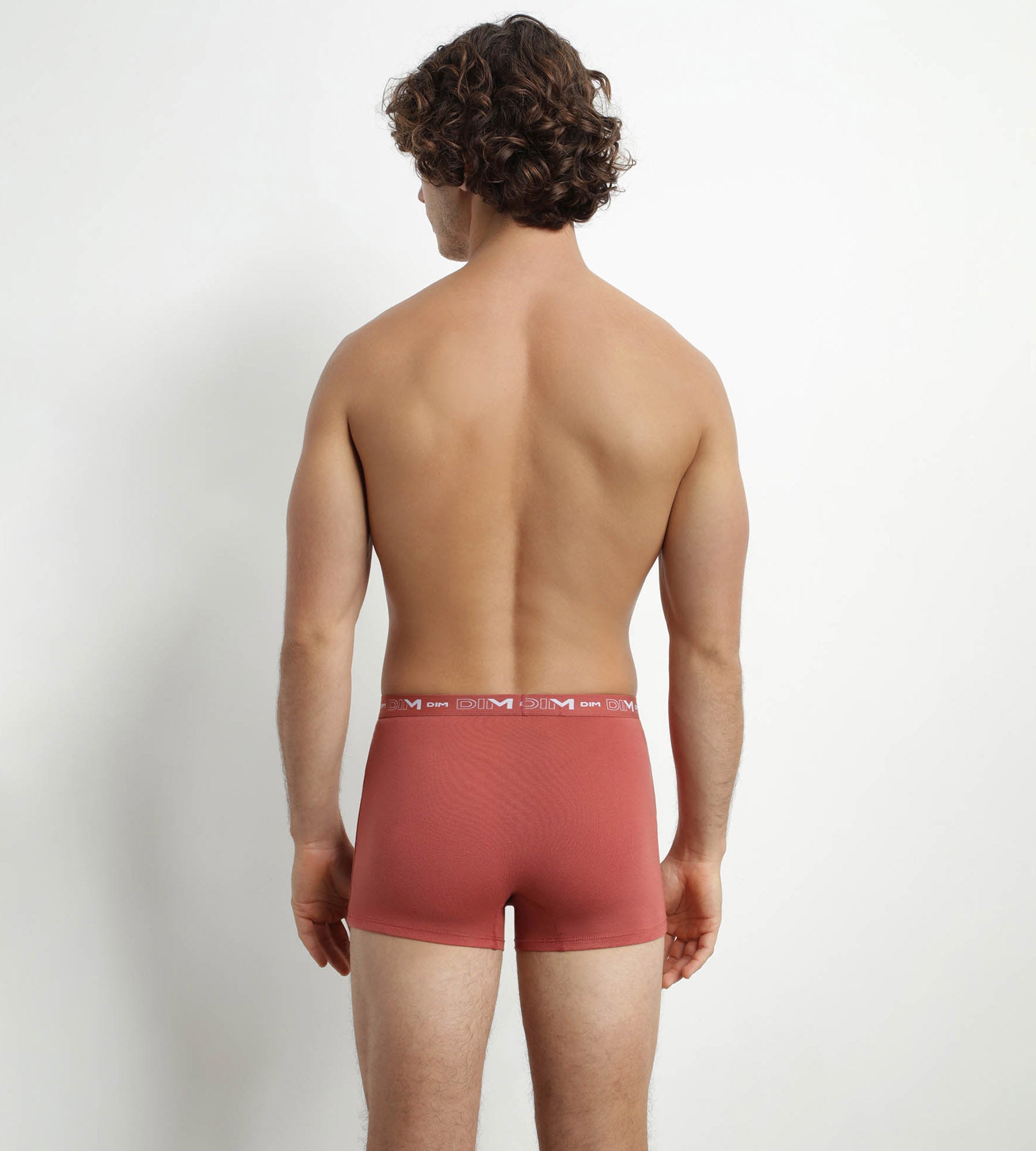 DIM 3er-Pack Herren-Boxershorts Schwarz/Braun Terracotta meliert aus Stretch-Baumwolle