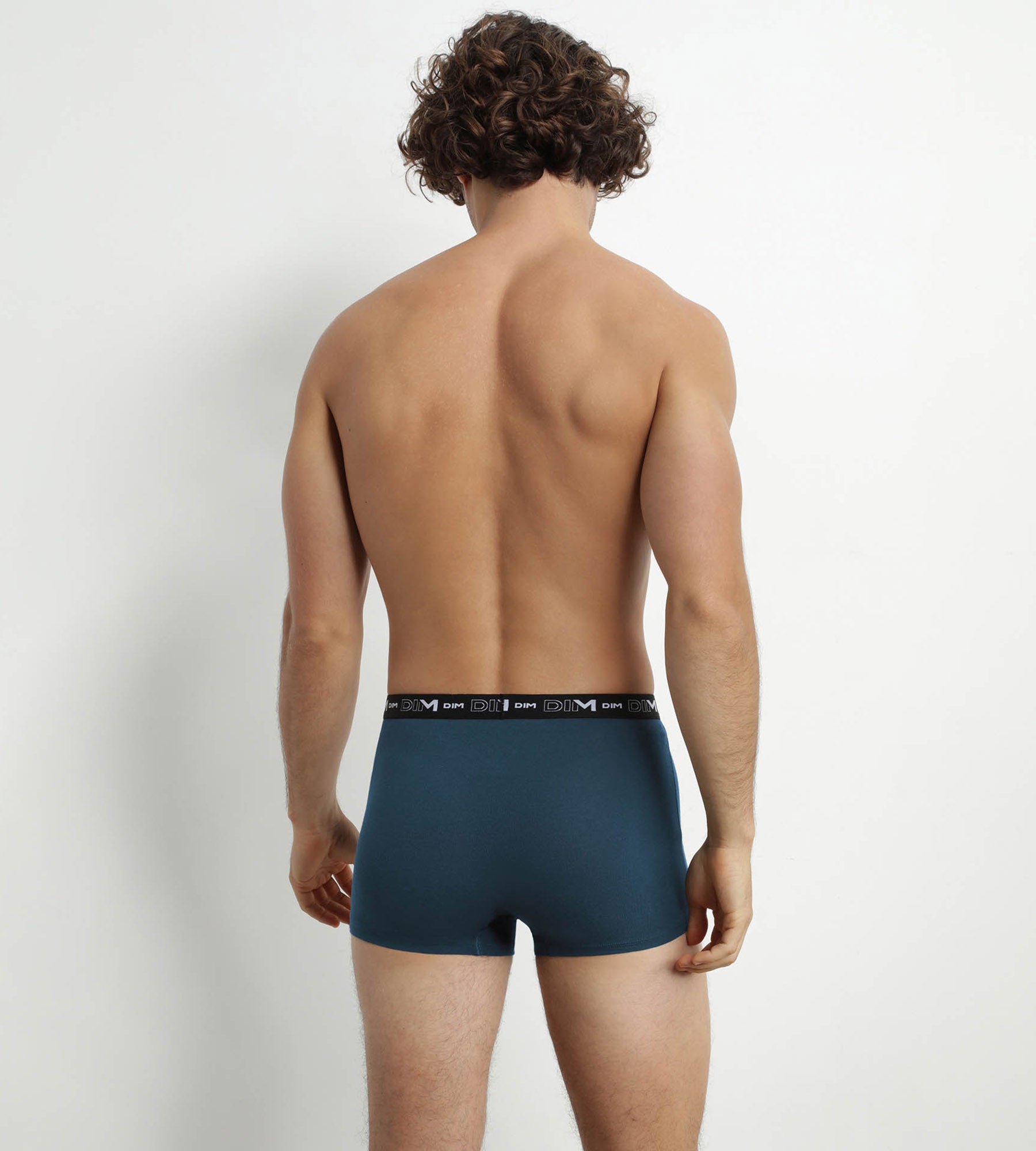 DIM 3er-Pack Herren-Boxershorts Schwarz/Grün/Blau aus Stretch-Baumwolle