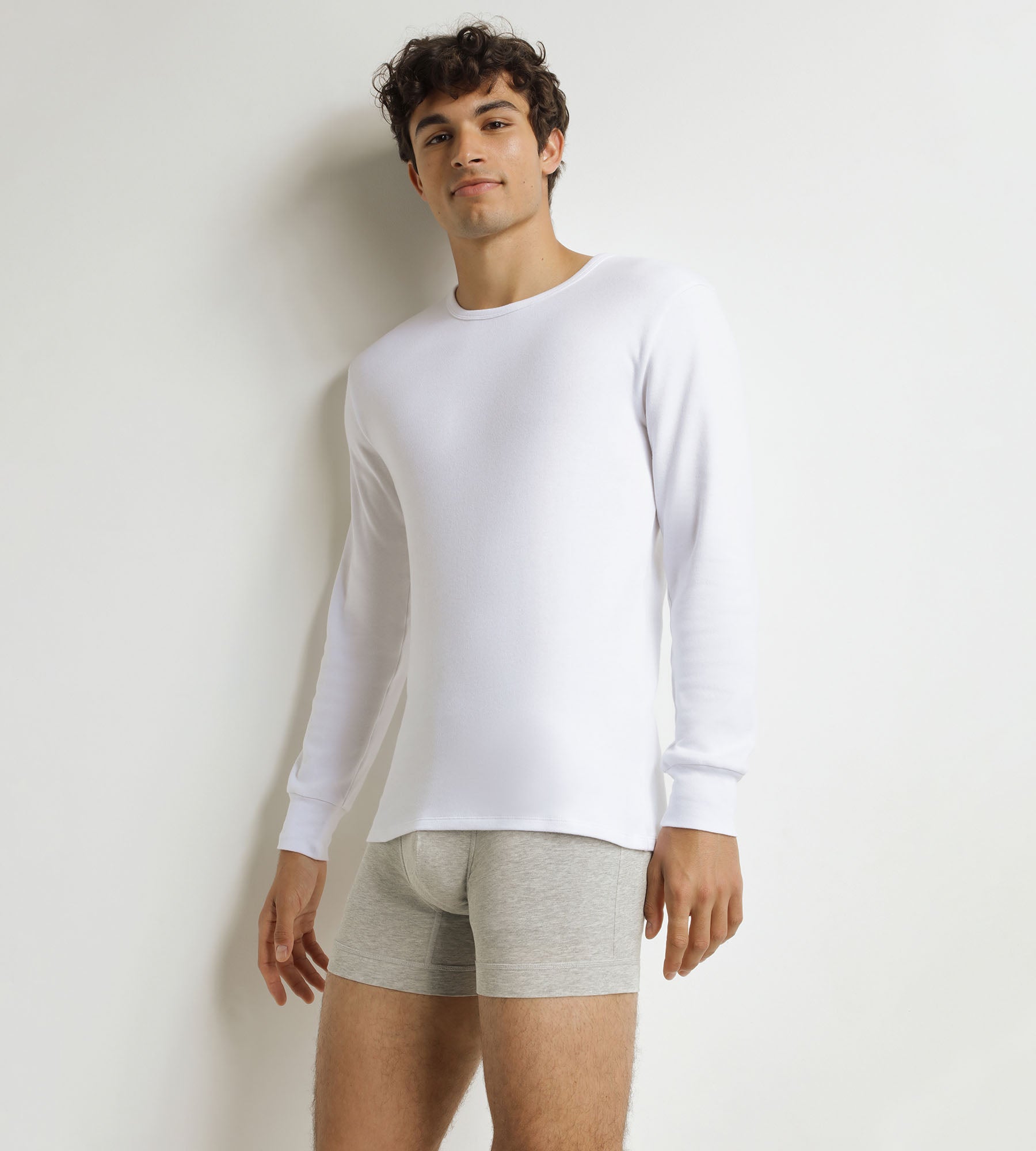 DIM Weißes Herren-T-Shirt aus Baumwolle Dim Thermal