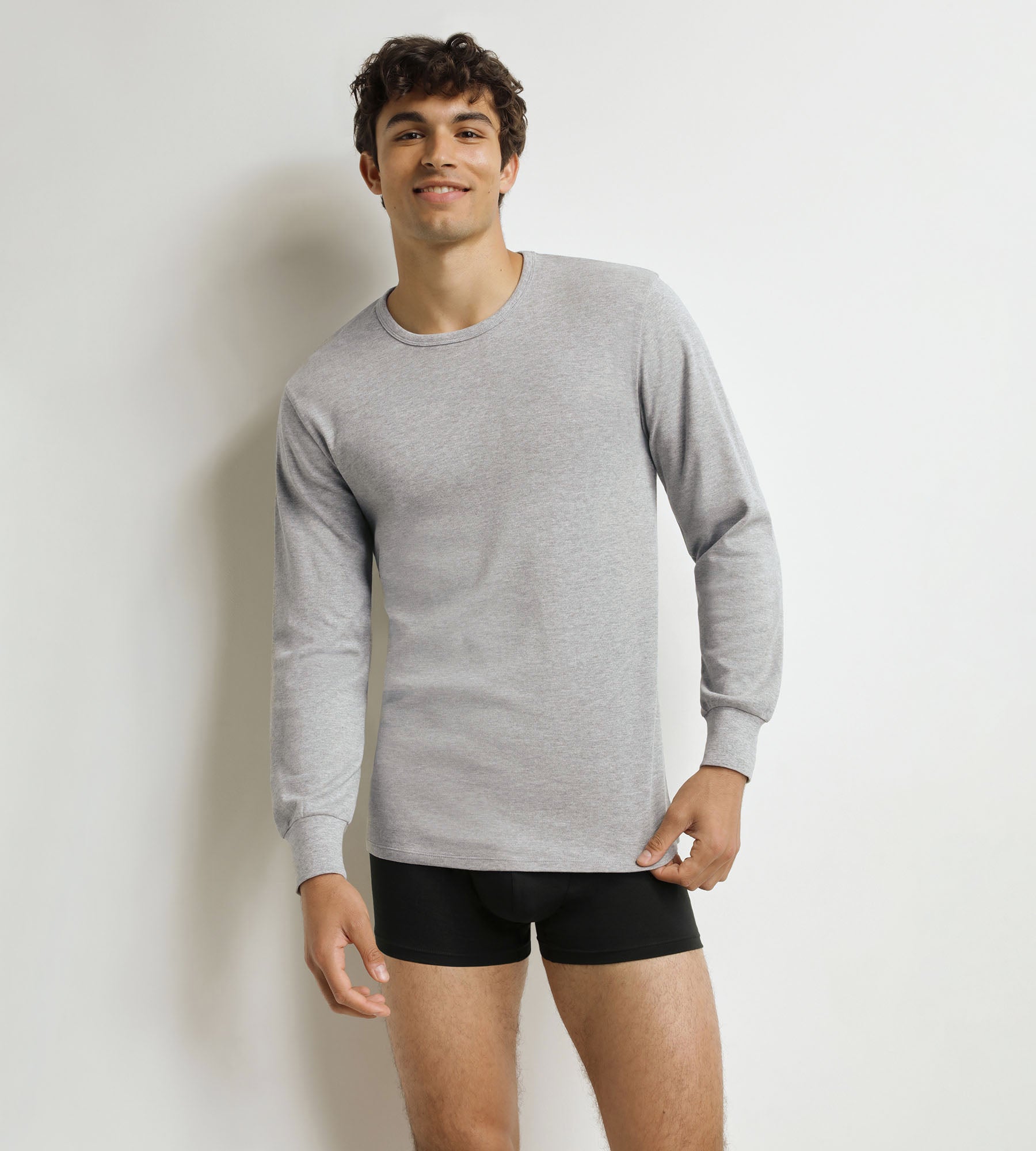 DIM T-Shirt für Männer aus Baumwolle grau meliert Dim Thermal