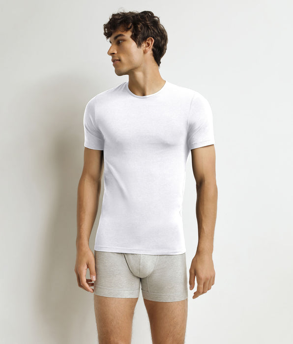 DIM Herren-T-Shirt mit kurzen Ärmeln Weiß Dim Thermal