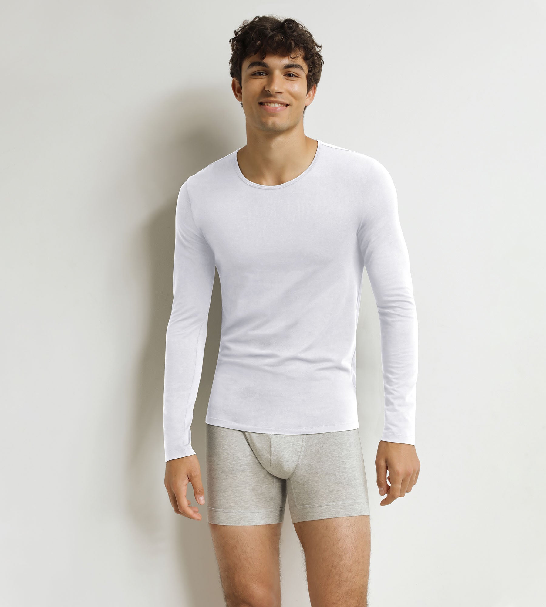 DIM Herren-Langarmshirt Weiß Dim Thermal