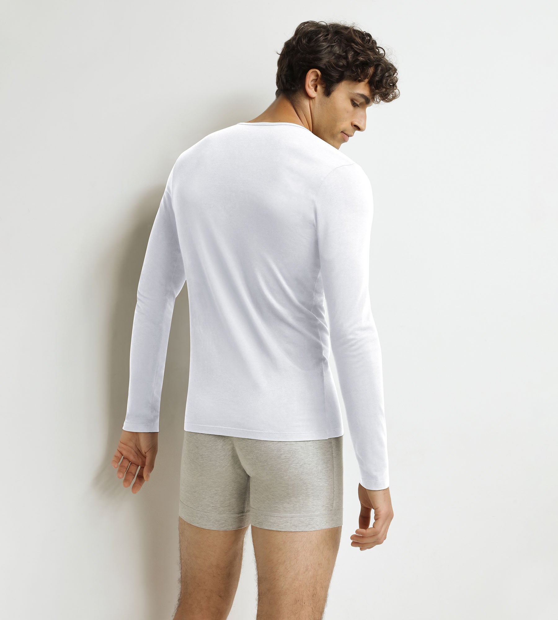 DIM Herren-Langarmshirt Weiß Dim Thermal