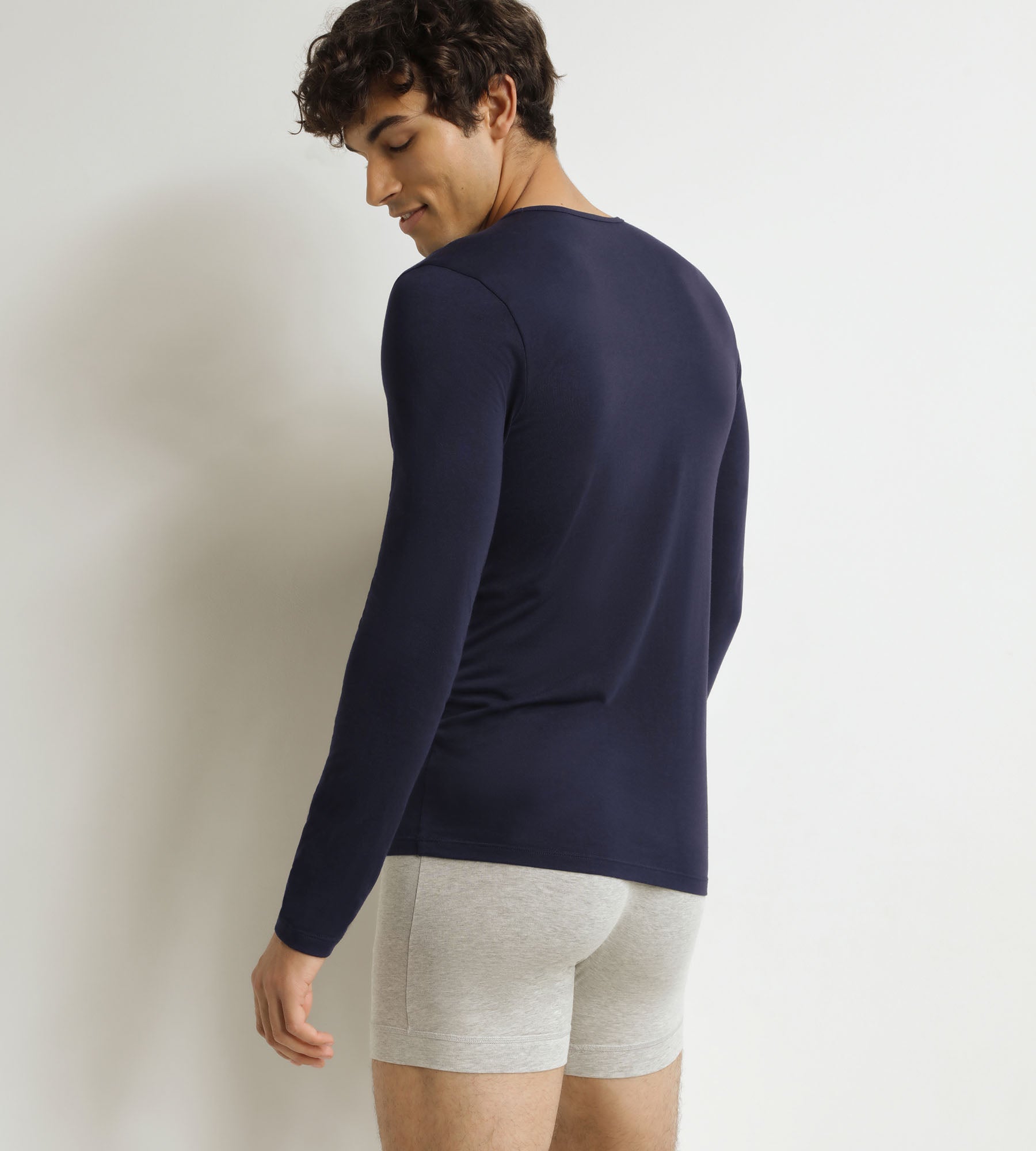 DIM Herren-Langarmshirt Blau Dim Thermal