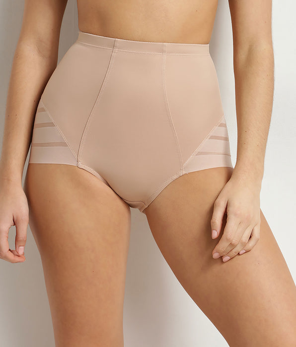 DIM Hoher Slip mit flachem Bauch Nude für Damen Dim Silhouette Élégance