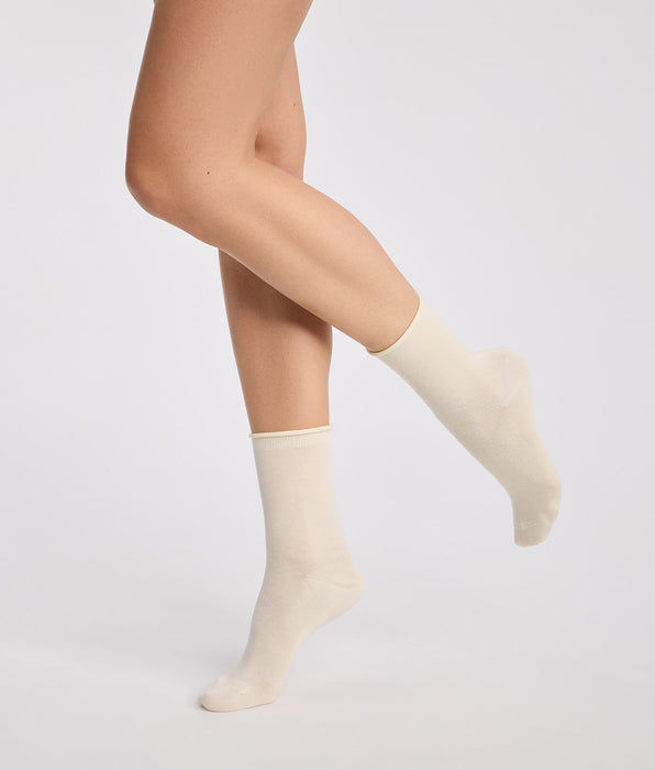 DIM 2er-Pack Damensocken in Taupe und Beige aus Modal