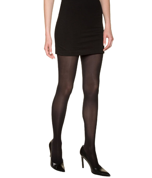 DIM Schwarze semi-transparente Veloursstrumpfhose 40D -  DIM Signature