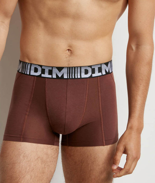 DIM 2er-Pack Anti-Transpirant-Boxershorts khaki/braun - 3D Flex Air