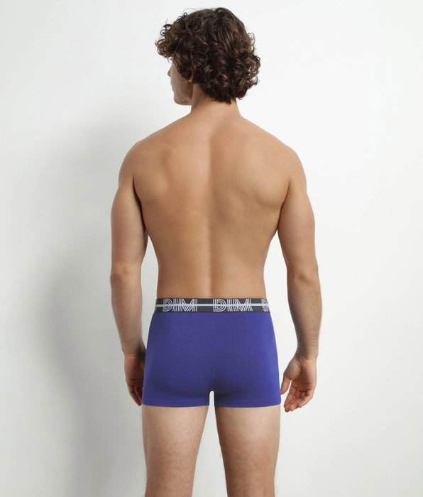 DIM 3er-Pack Herren-Boxershorts aus Mikrofaser mit 3D-Bund in Schwarz/Blau/Grün – Dim Powerful