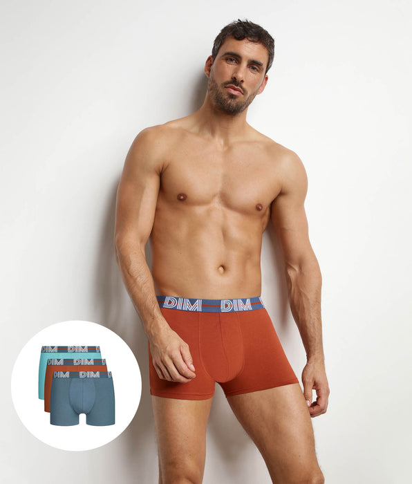 DIM 3er-Pack schwarze Boxershorts für Herren mit grafischem Cosmos Powerful-Bund