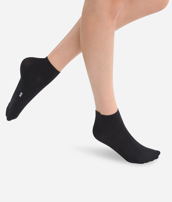 DIM 2er-Pack Damensocken aus Mikrofaser schwarz - DIM Skin