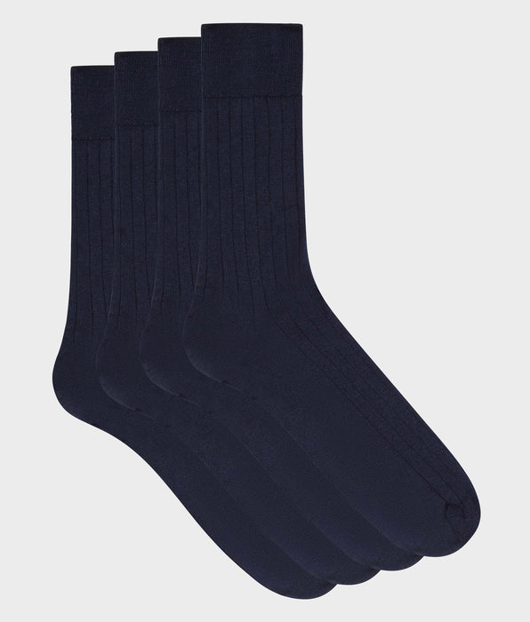 DIM 2er-Pack marineblaue Herrensocken aus schottischem Garn