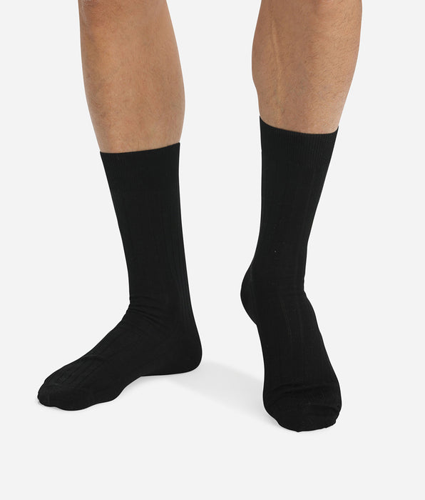 DIM 2er-Pack schwarze Herrensocken aus schottischem Garn