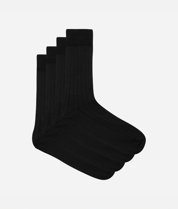 DIM 2er-Pack schwarze Herrensocken aus schottischem Garn