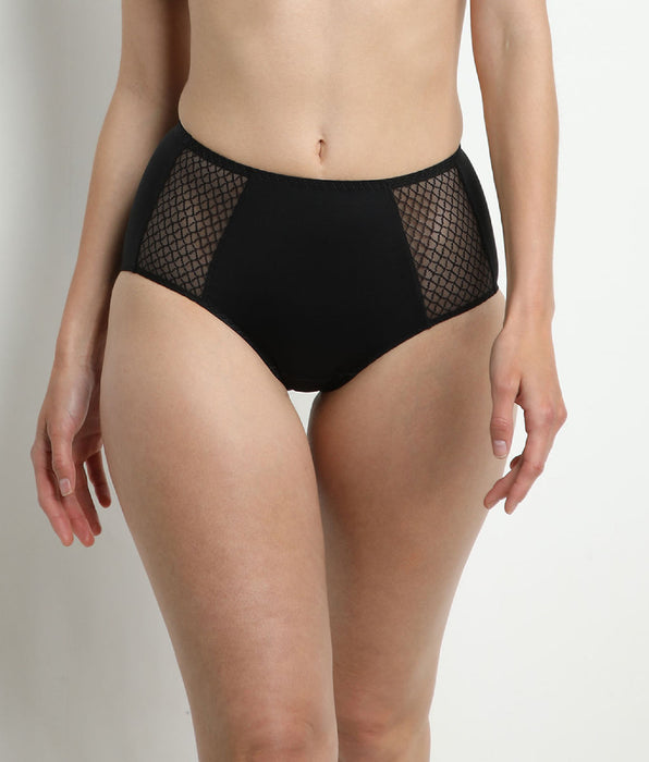 DIM Schwarzer Damen-Slip Bauch-weg mit hohem Bund – DIM Silhouette Essentiel