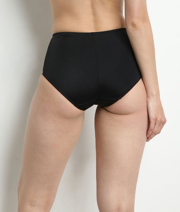 DIM Schwarzer Damen-Slip Bauch-weg mit hohem Bund – DIM Silhouette Essentiel