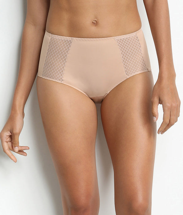 DIM Hautfarbener Damen-Slip Bauch-weg mit hohem Bund – DIM Silhouette Essentiel