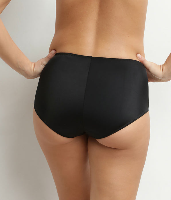 DIM Hoch geschnittener Slip mit flachem Bauch, schwarz, Dim Silhouette Essentiel